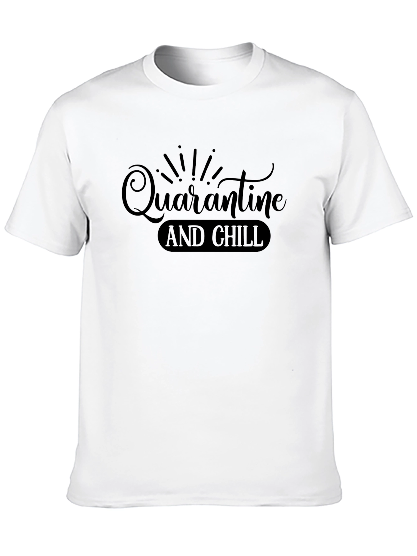 Quarantine and Chill Graphic Tee - Mens Black T-Shirt