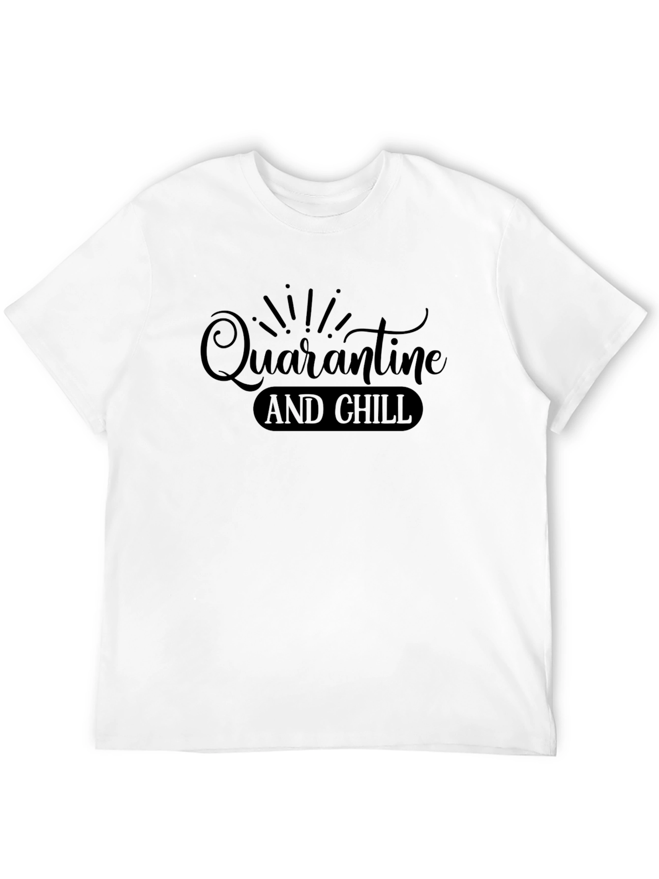 Quarantine and Chill Graphic Tee - Mens Black T-Shirt