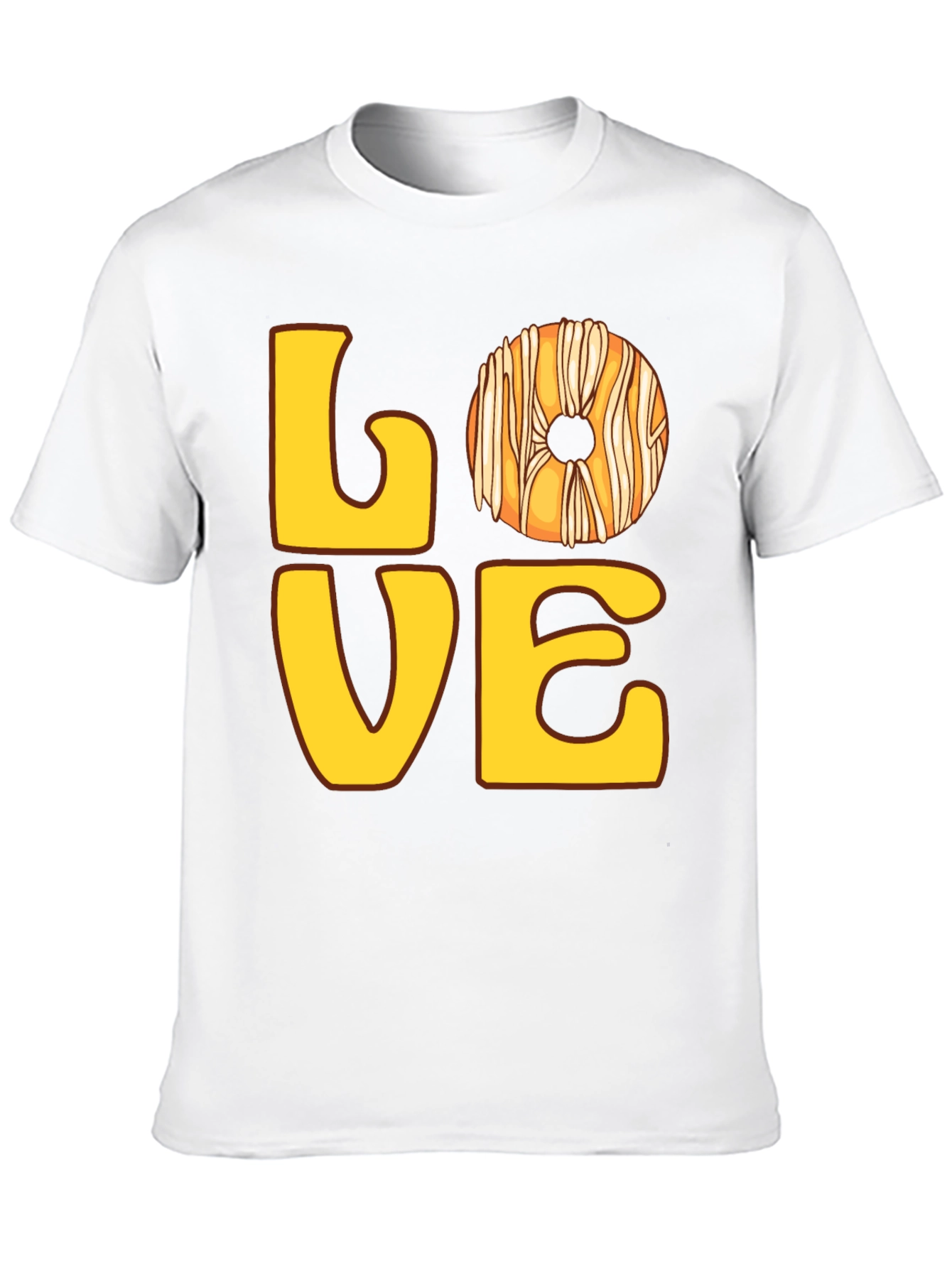 Love Donut Graphic T-Shirt - Casual Black Tee