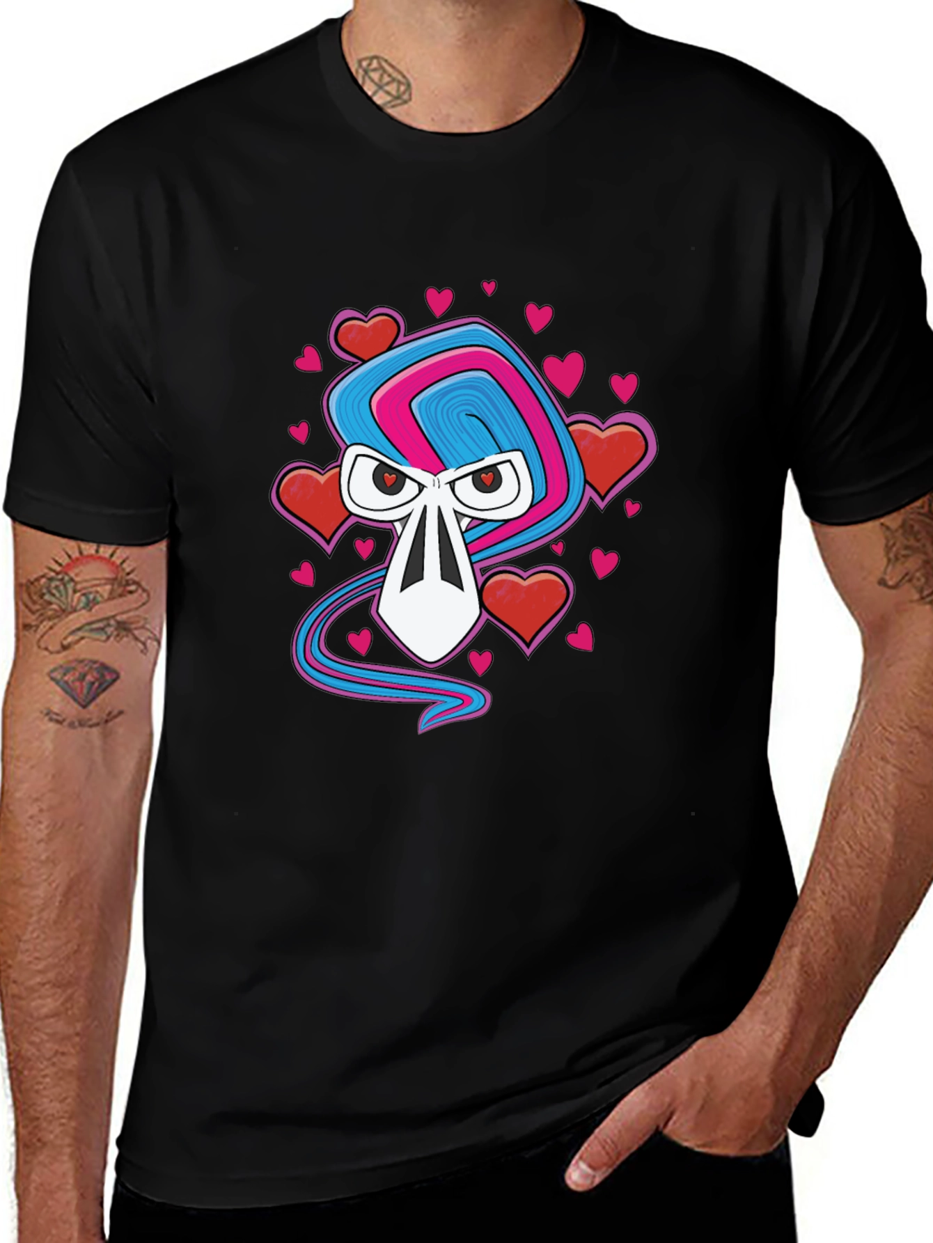 Heart Ghost T-Shirt - Spooky Valentines Day Tee