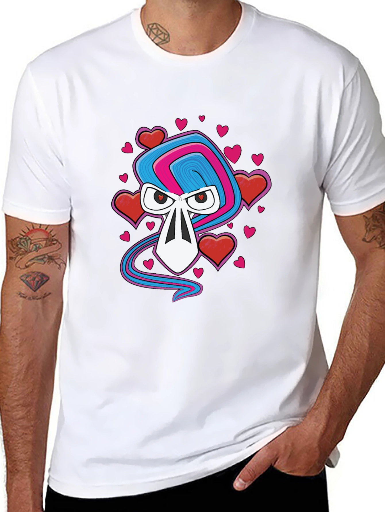Heart Ghost T-Shirt - Spooky Valentines Day Tee