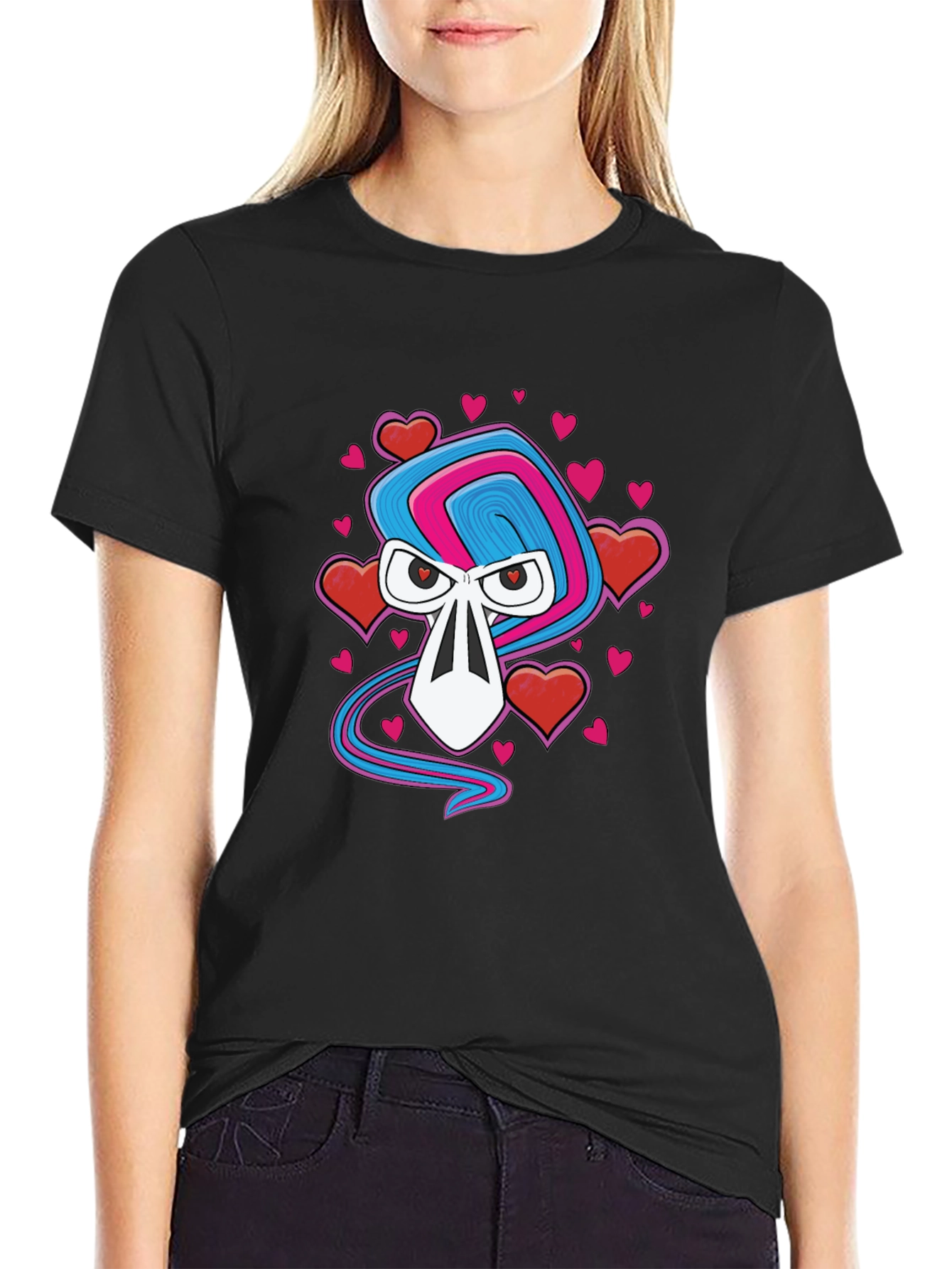 Heart Ghost T-Shirt - Spooky Valentines Day Tee