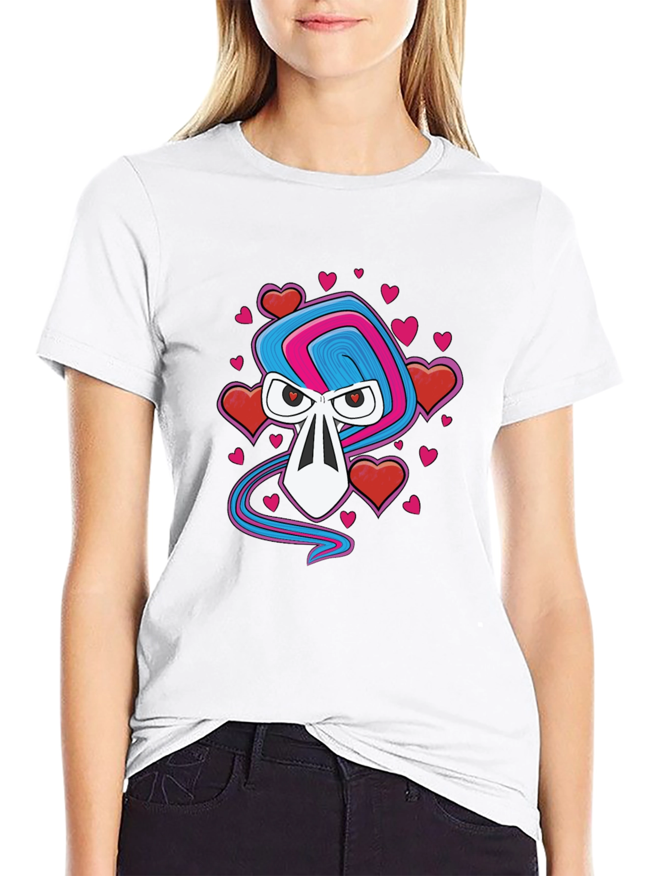 Heart Ghost T-Shirt - Spooky Valentines Day Tee