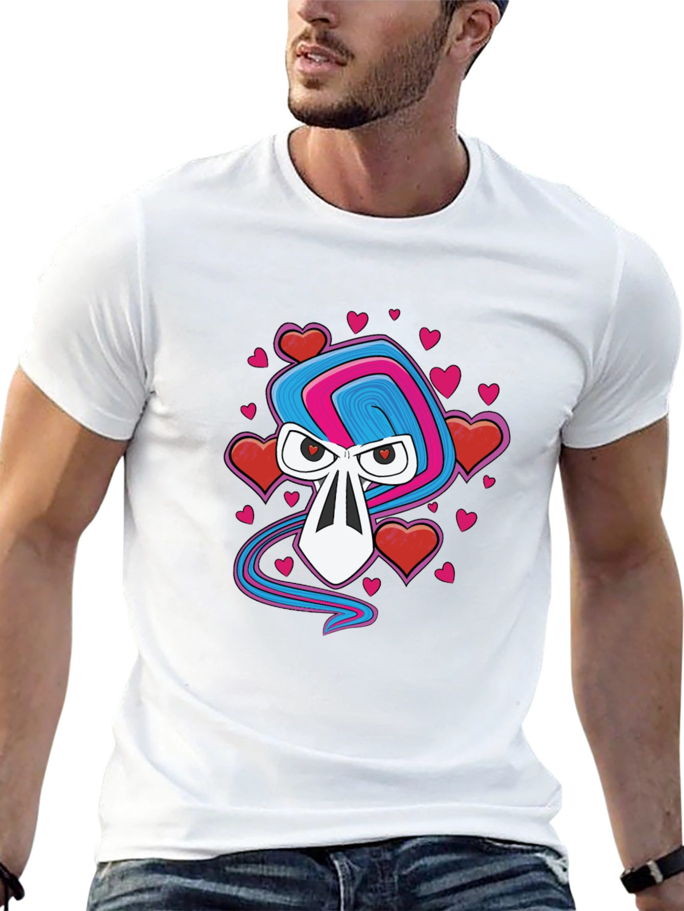 Heart Ghost T-Shirt - Spooky Valentines Day Tee