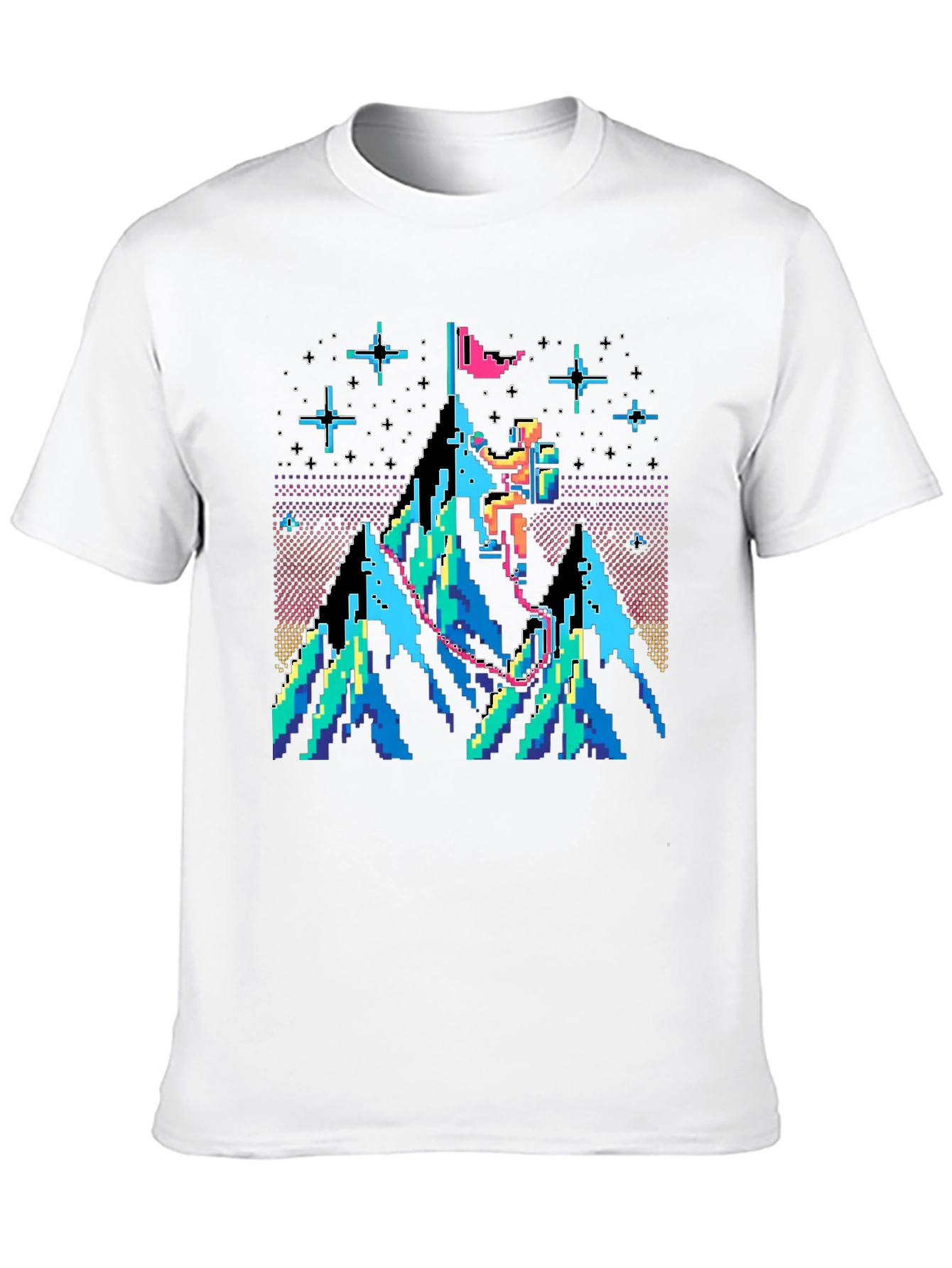 Pixel Climber Graphic T-Shirt - Retro Gaming Style Tee