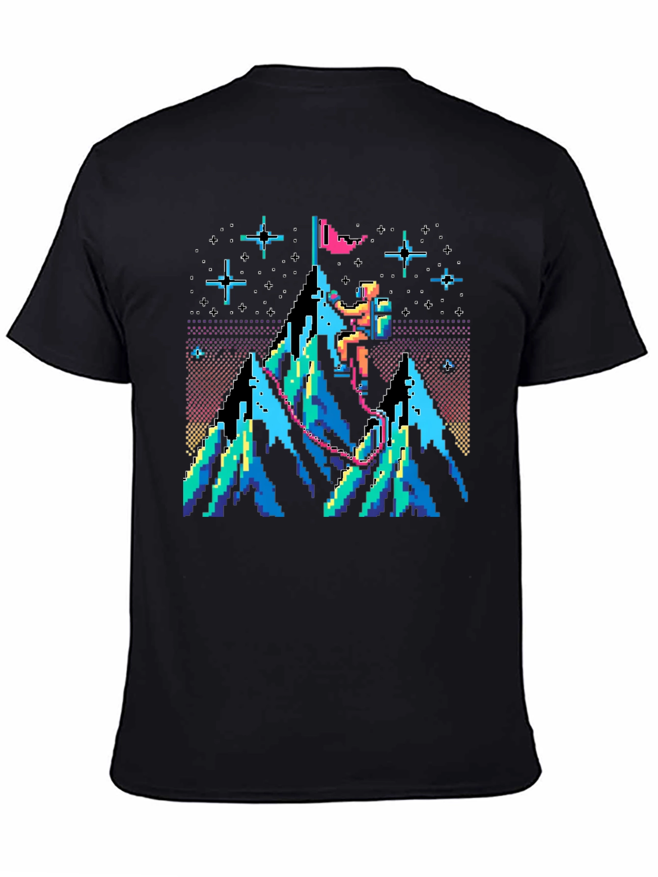 Pixel Climber Graphic T-Shirt - Retro Gaming Style Tee