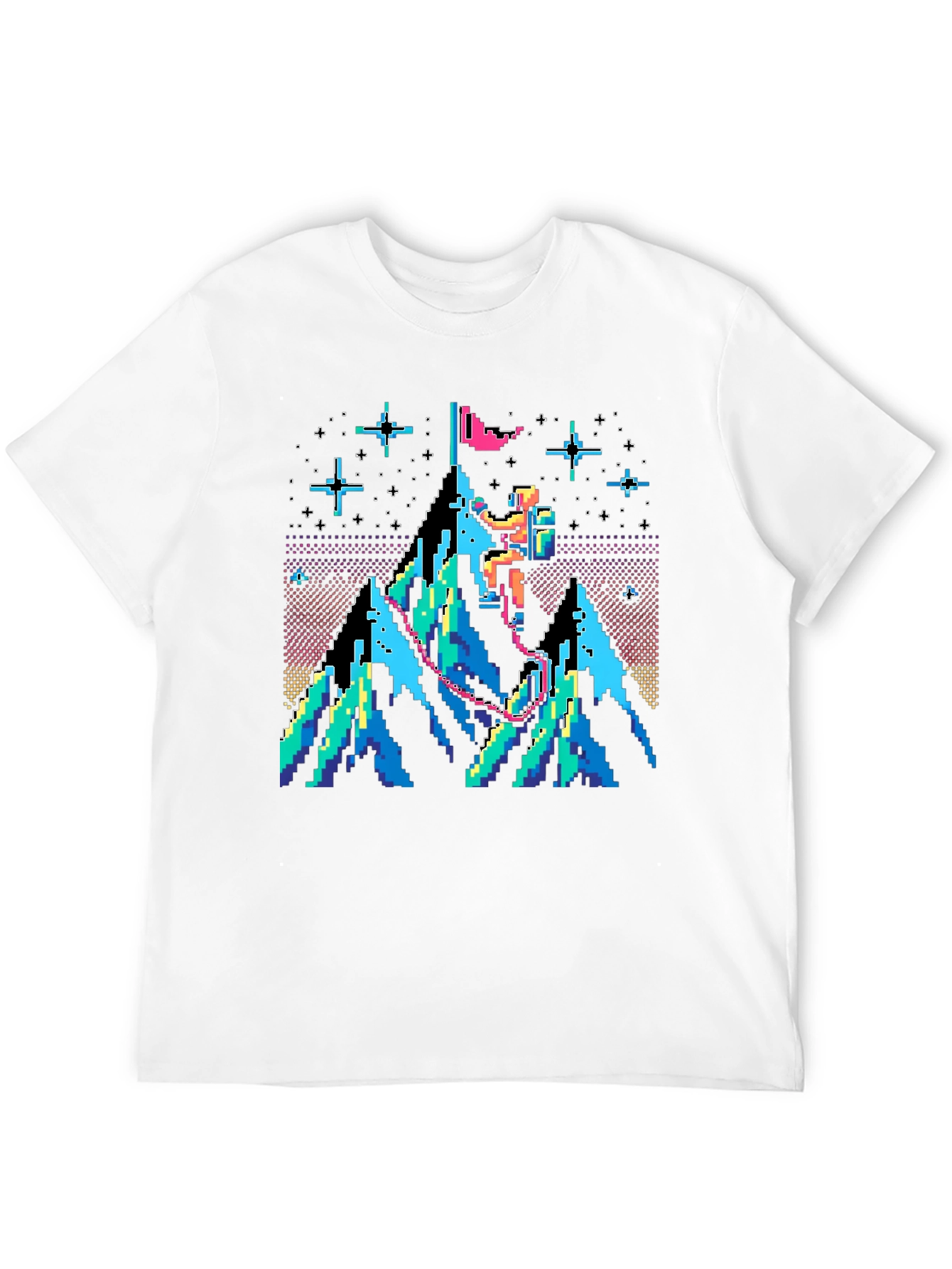 Pixel Climber Graphic T-Shirt - Retro Gaming Style Tee