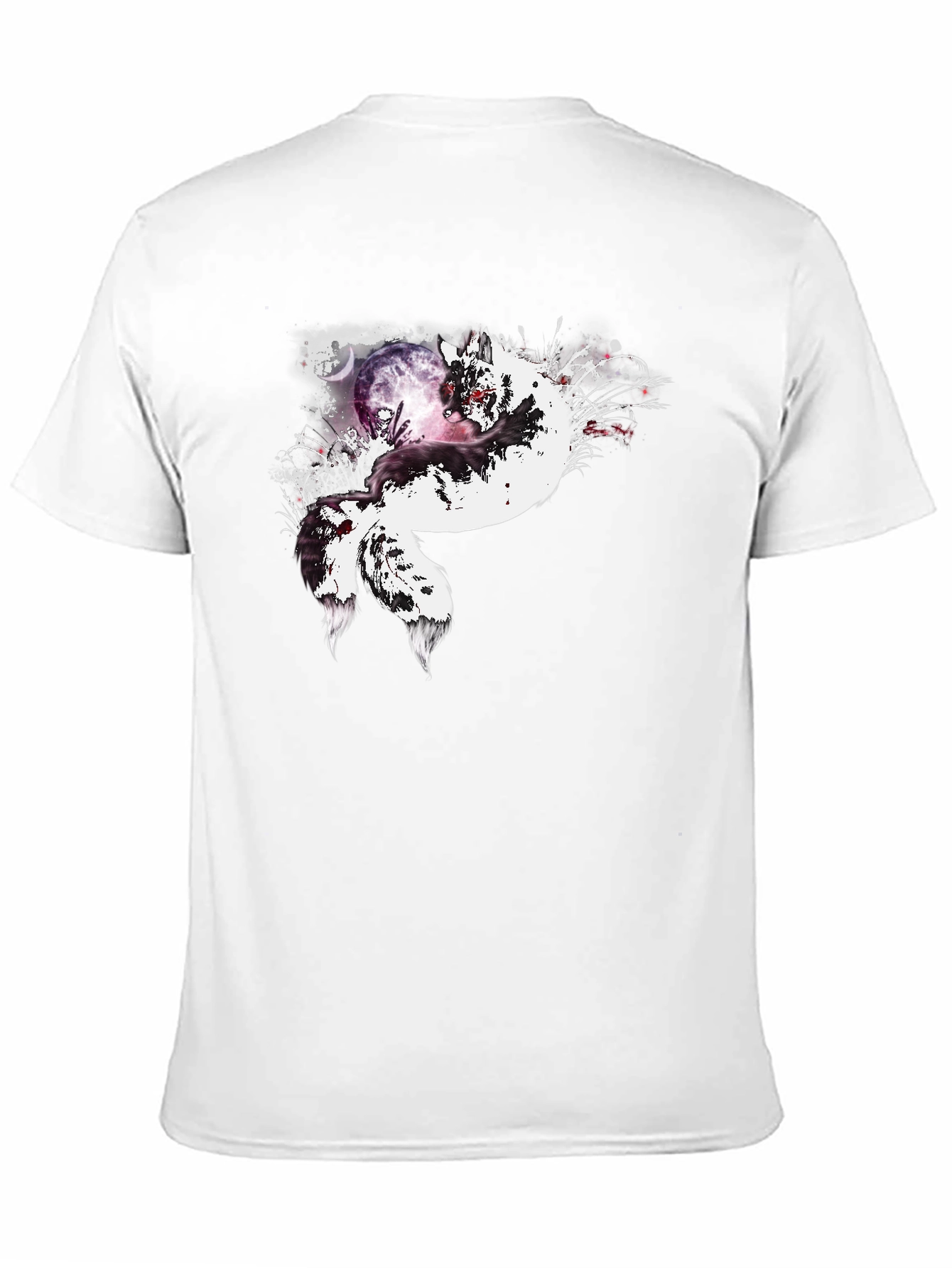 Fox Moon Graphic Tee - Unisex Black T-Shirt