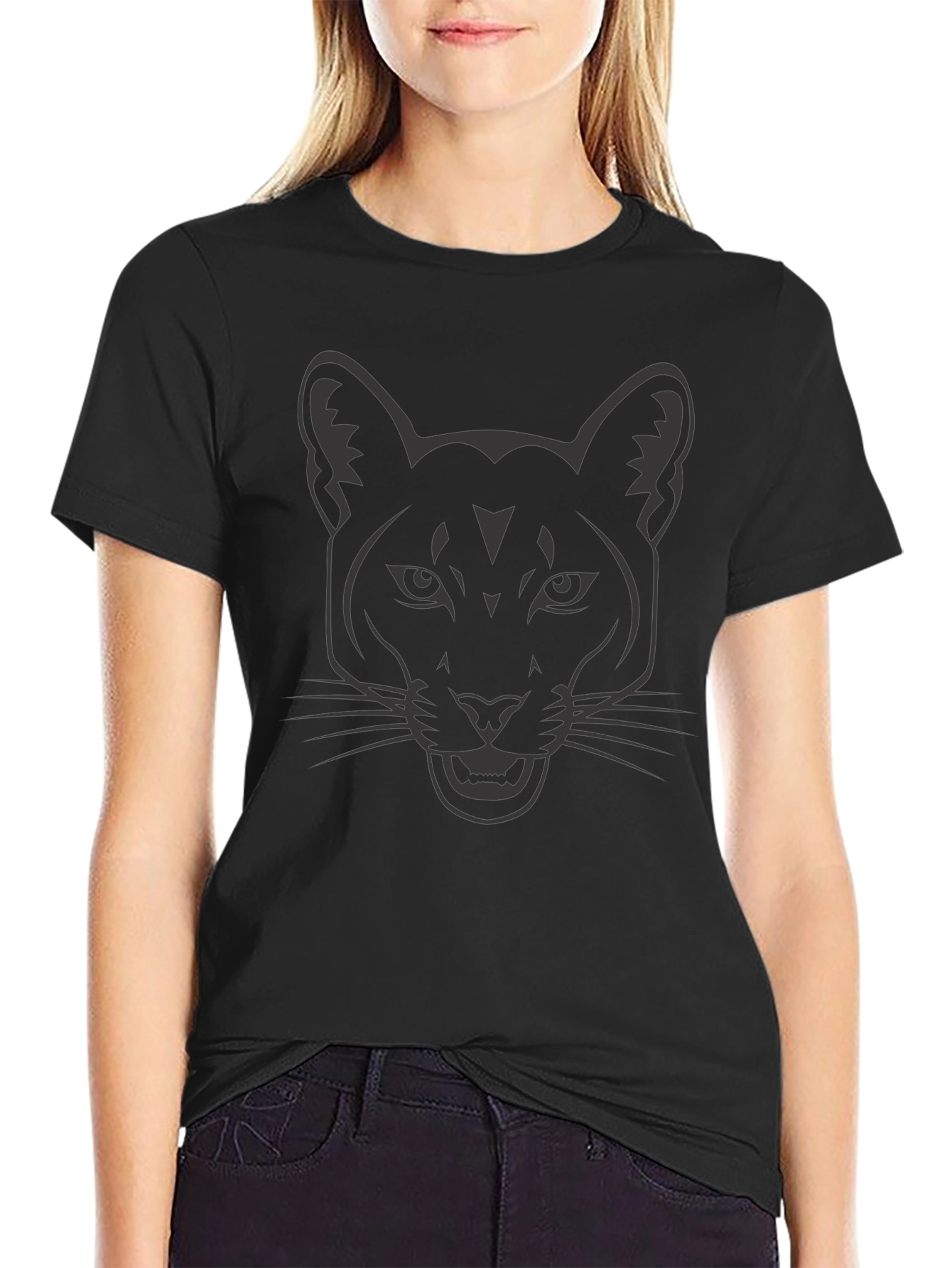 Cool Cat Graphic Tee - Mens Black T-Shirt