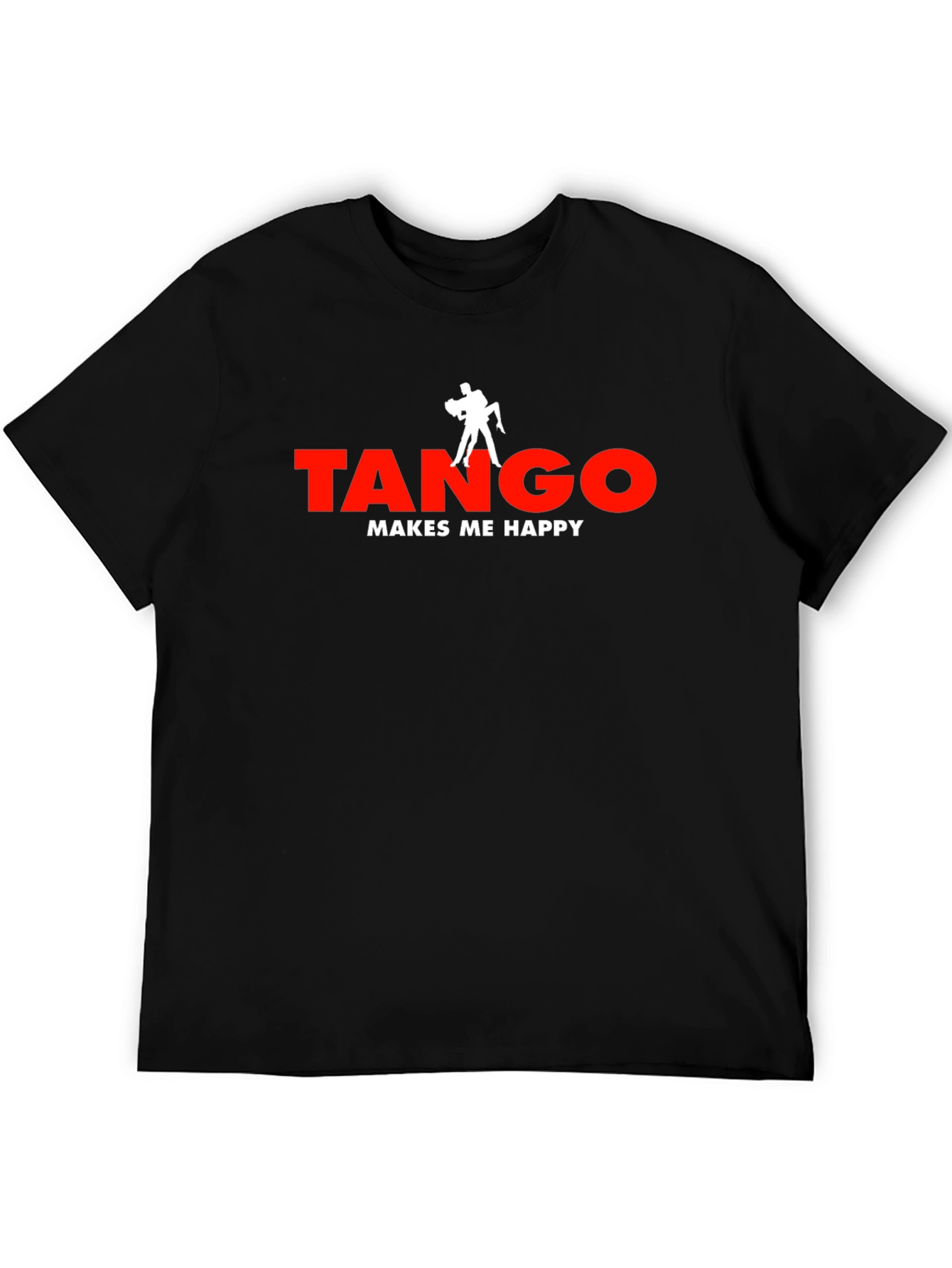Tango Makes Me Happy Black T-Shirt