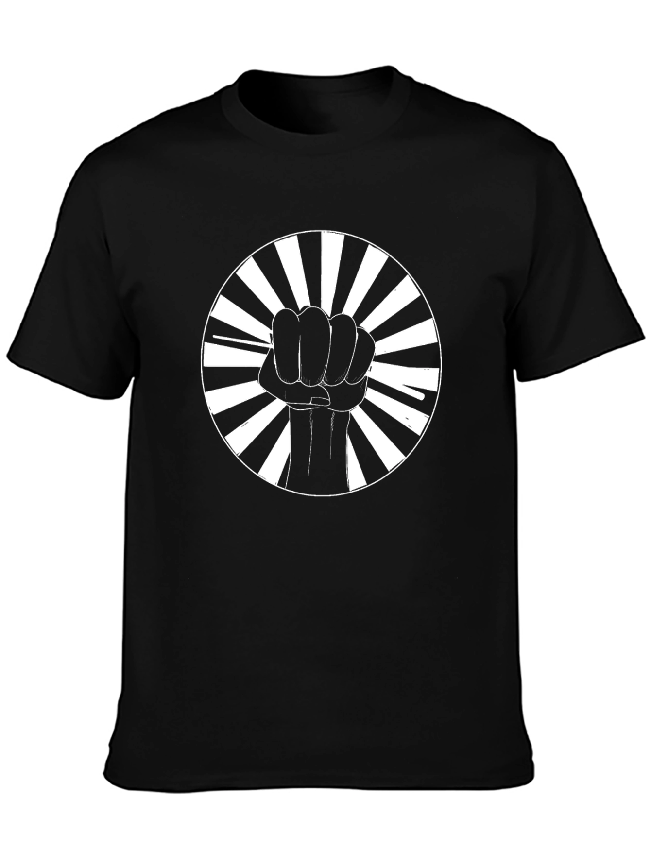 Black Fist Power Symbol Graphic Tee - Mens