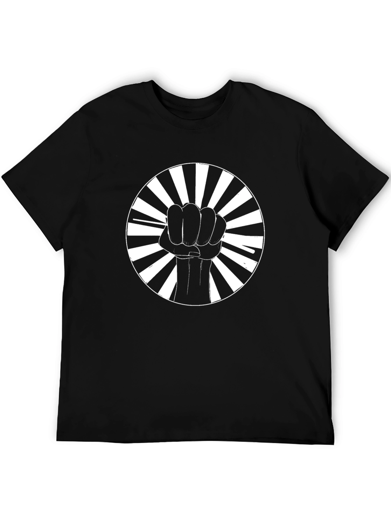 Black Fist Power Symbol Graphic Tee - Mens