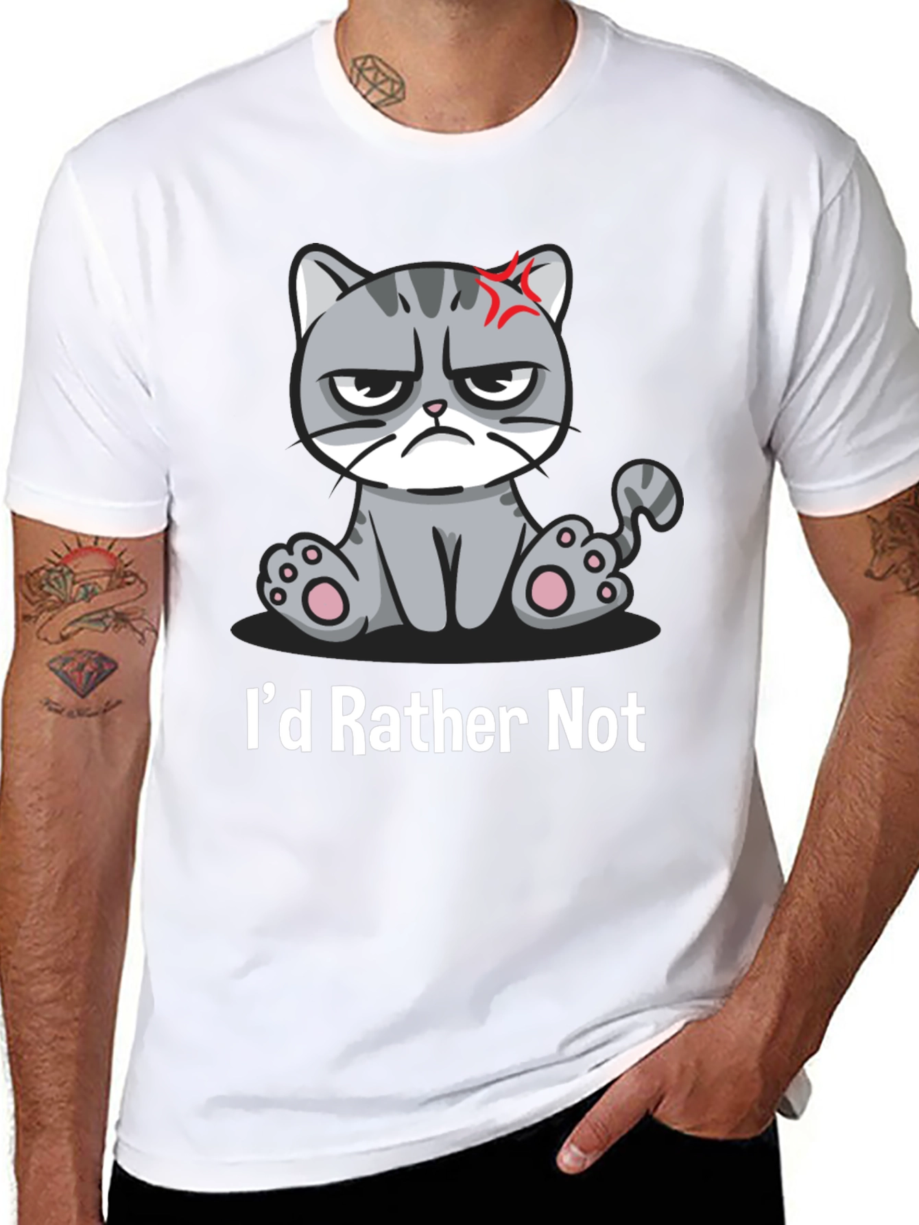 Grumpy Cat T-Shirt - Id Rather Not