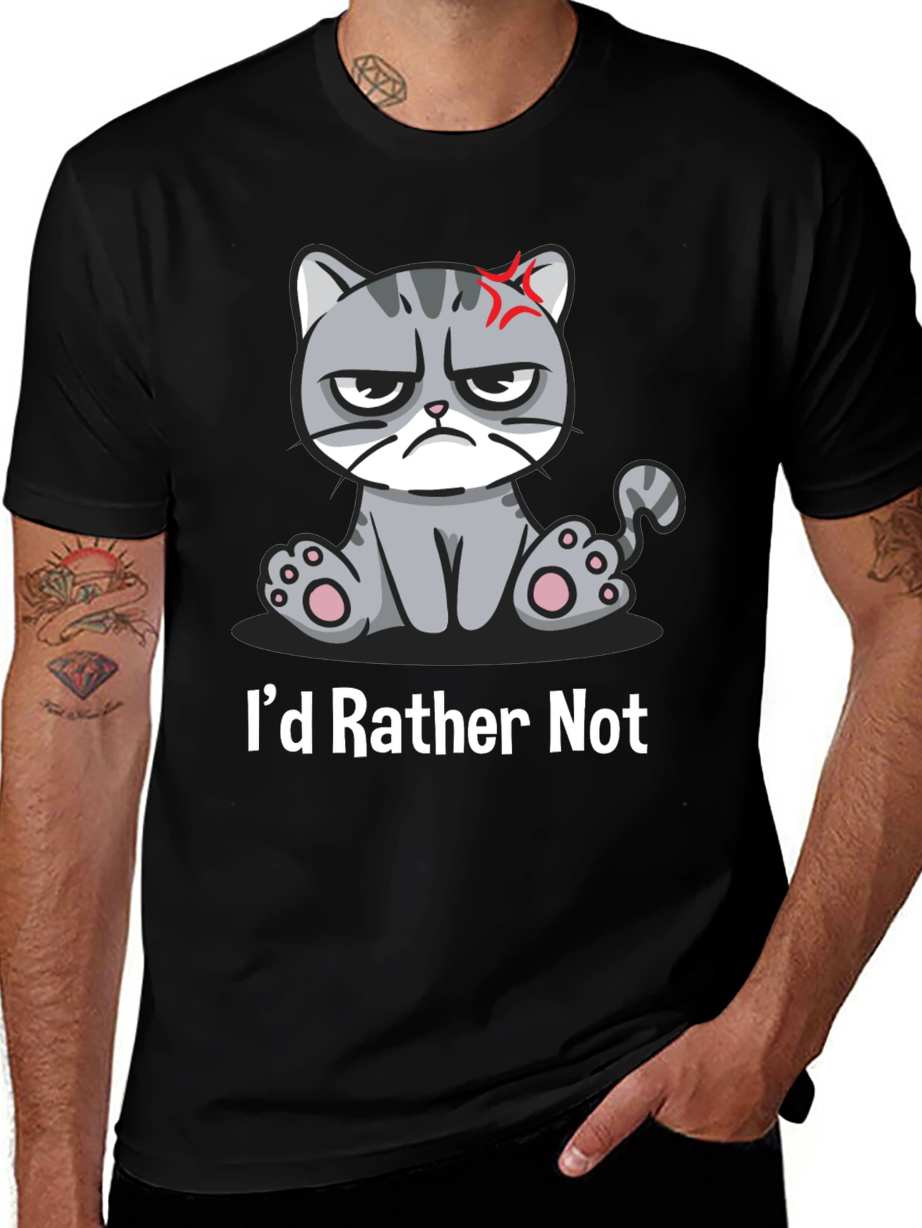 Grumpy Cat T-Shirt - Id Rather Not