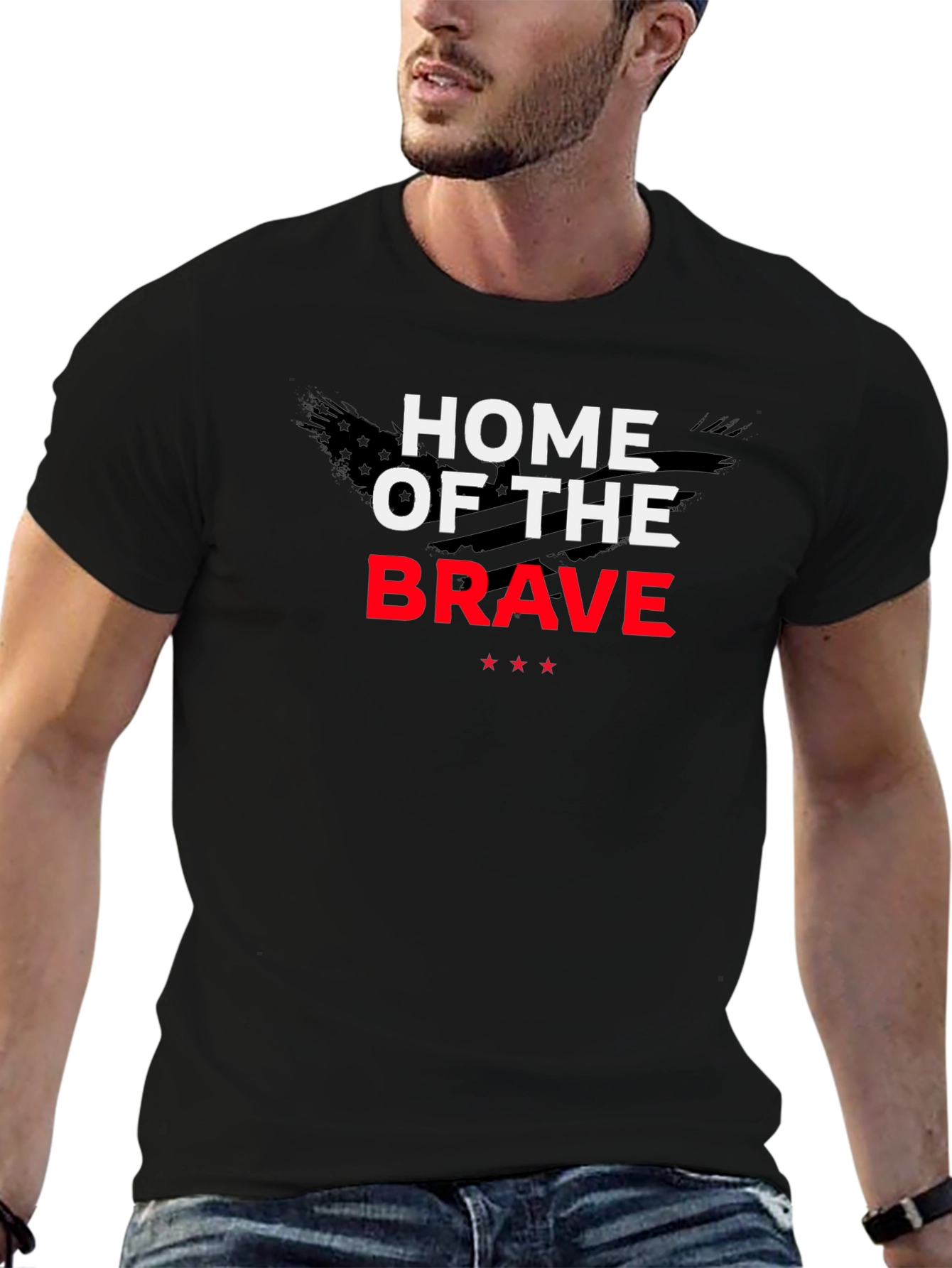 Home of the Brave Graphic Tee - Patriotic T-Shirt