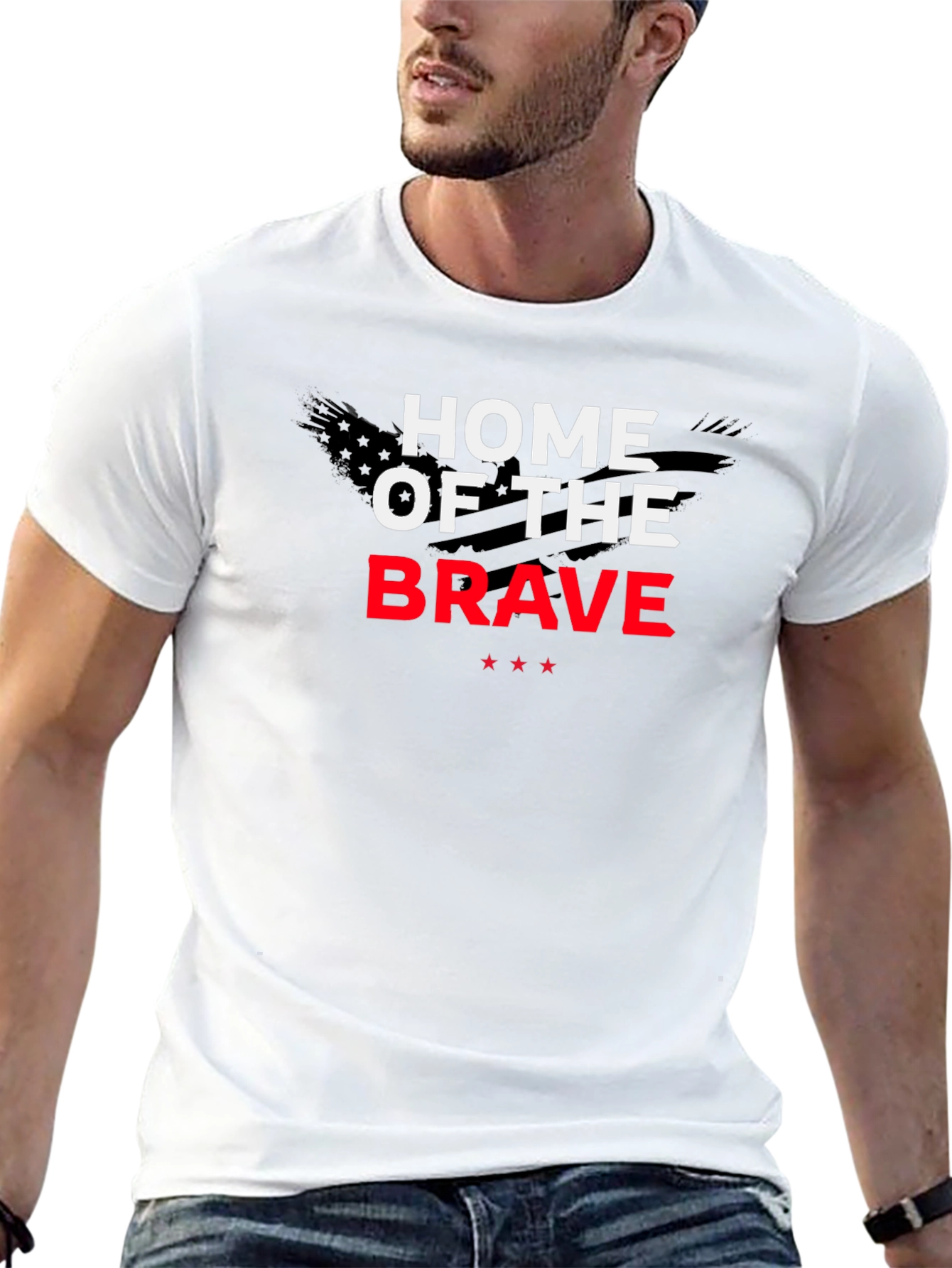Home of the Brave Graphic Tee - Patriotic T-Shirt