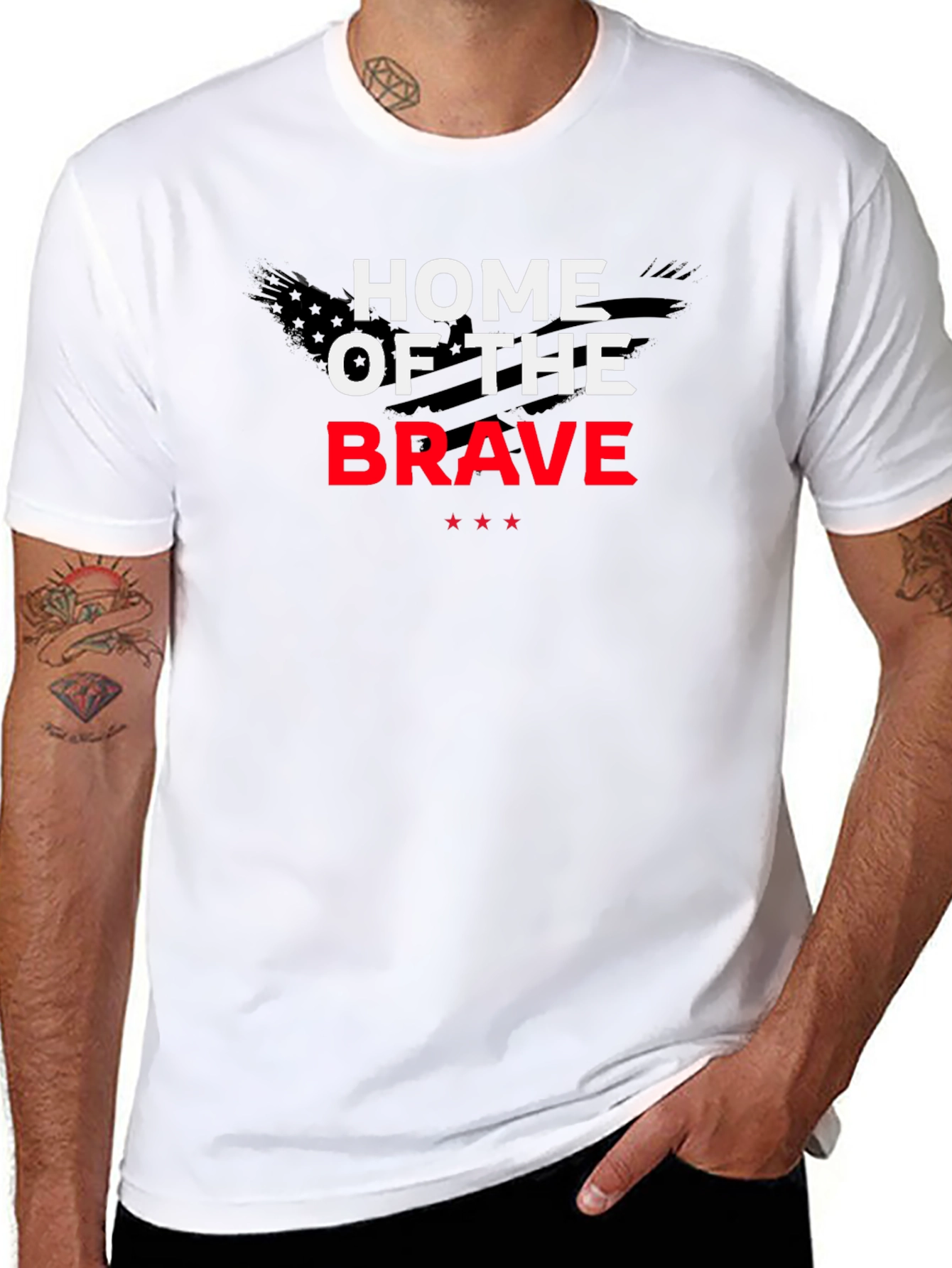 Home of the Brave Graphic Tee - Patriotic T-Shirt