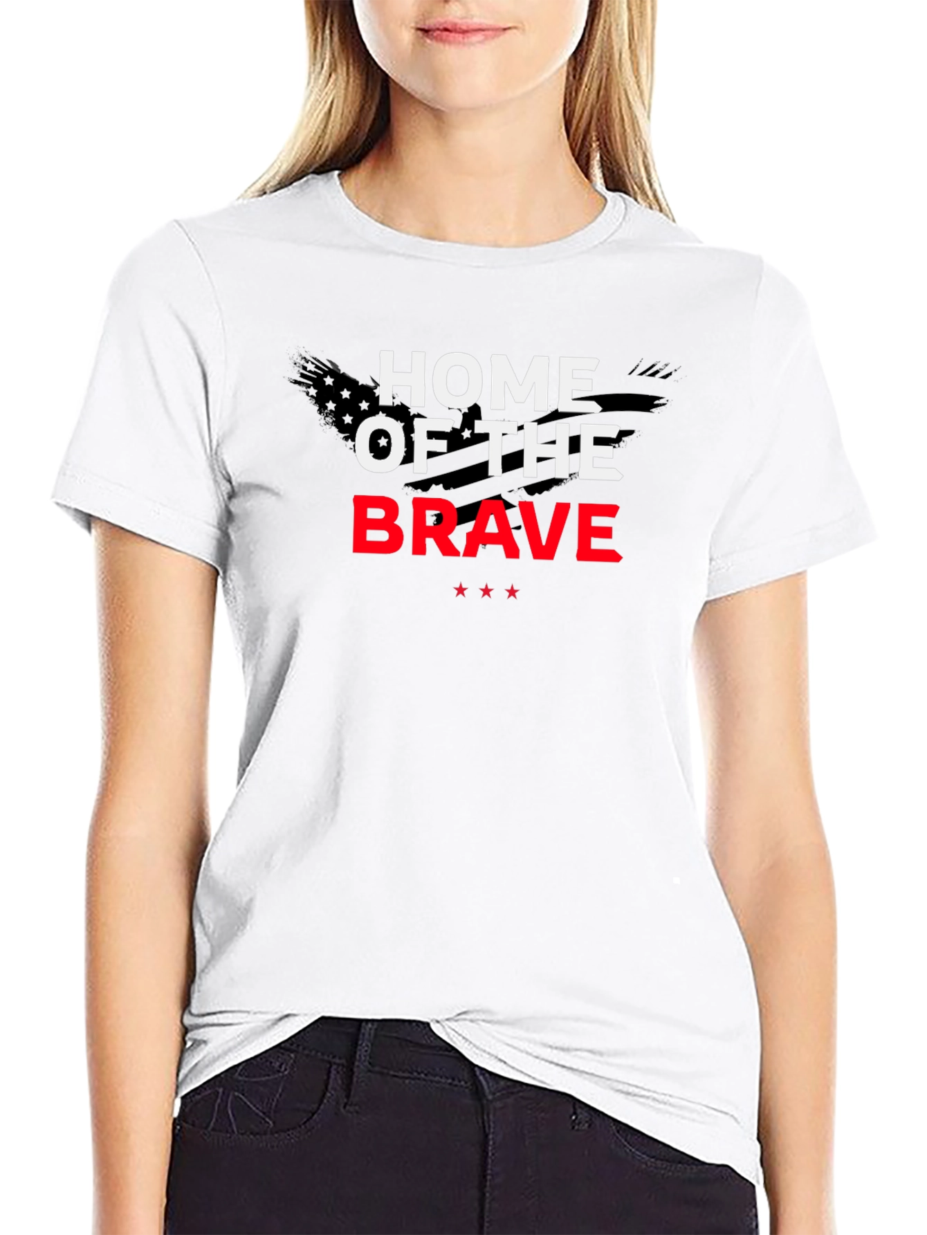 Home of the Brave Graphic Tee - Patriotic T-Shirt