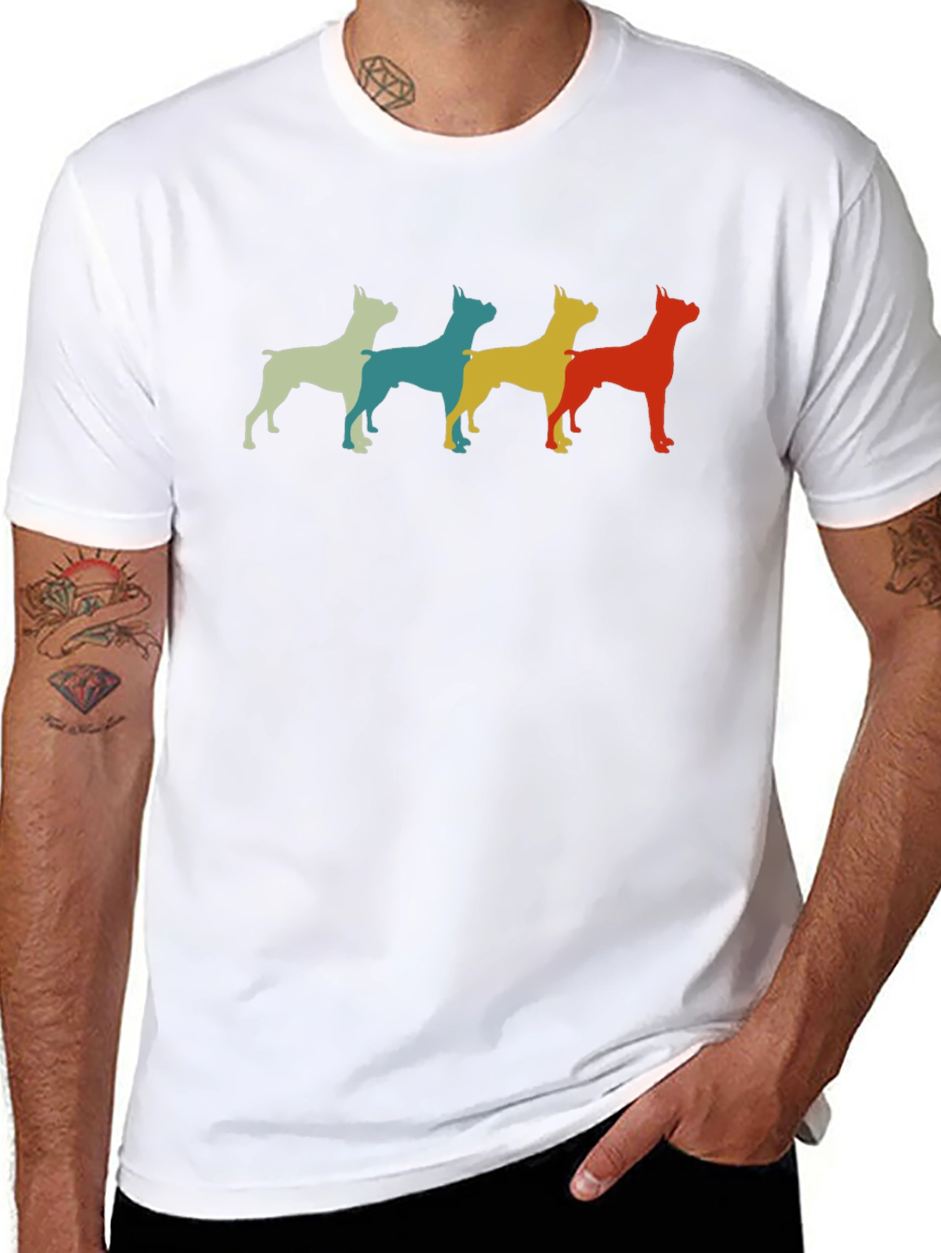 Retro Boxer Dog T-Shirt
