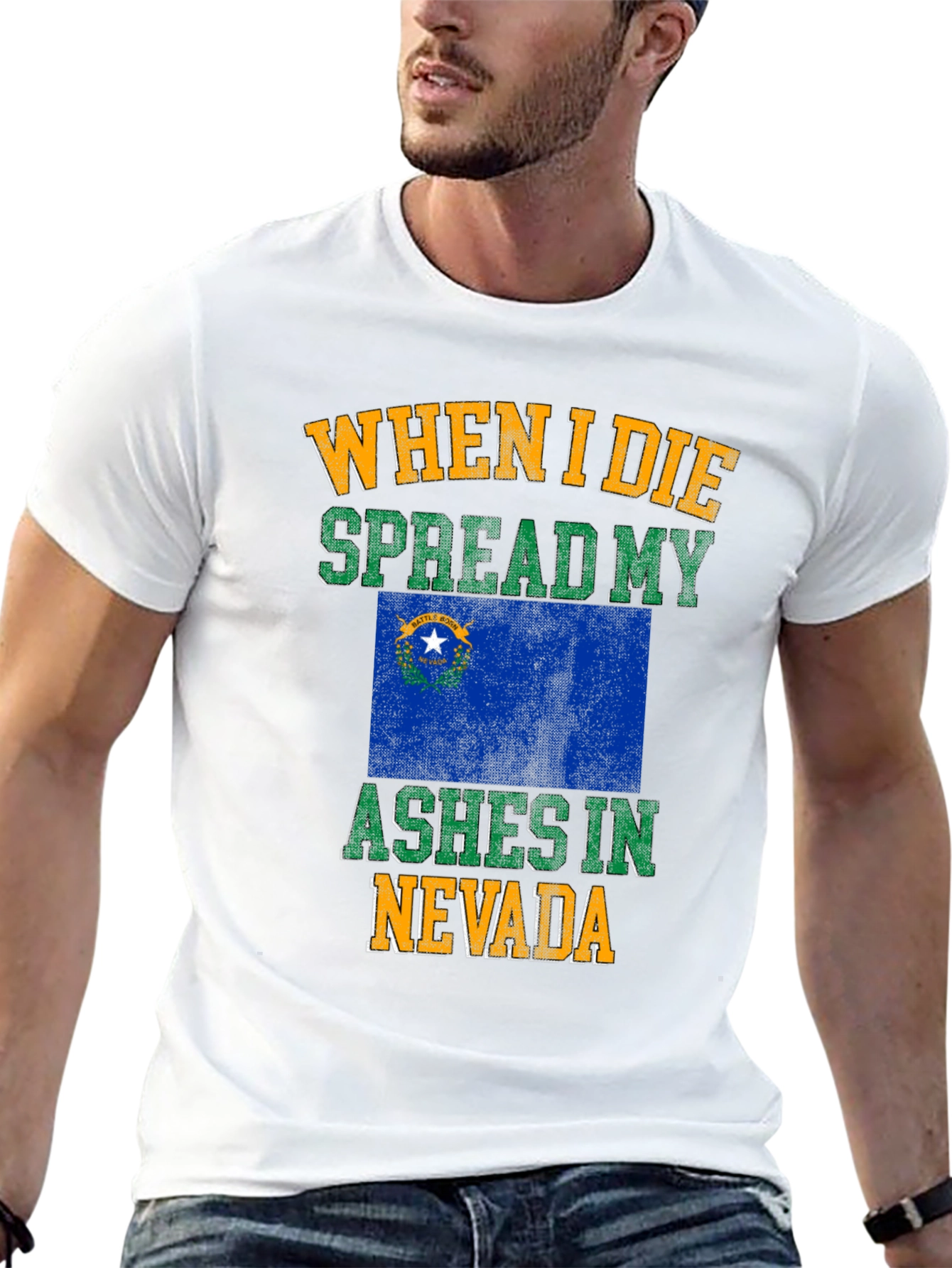Nevada Flag Ashes T-Shirt