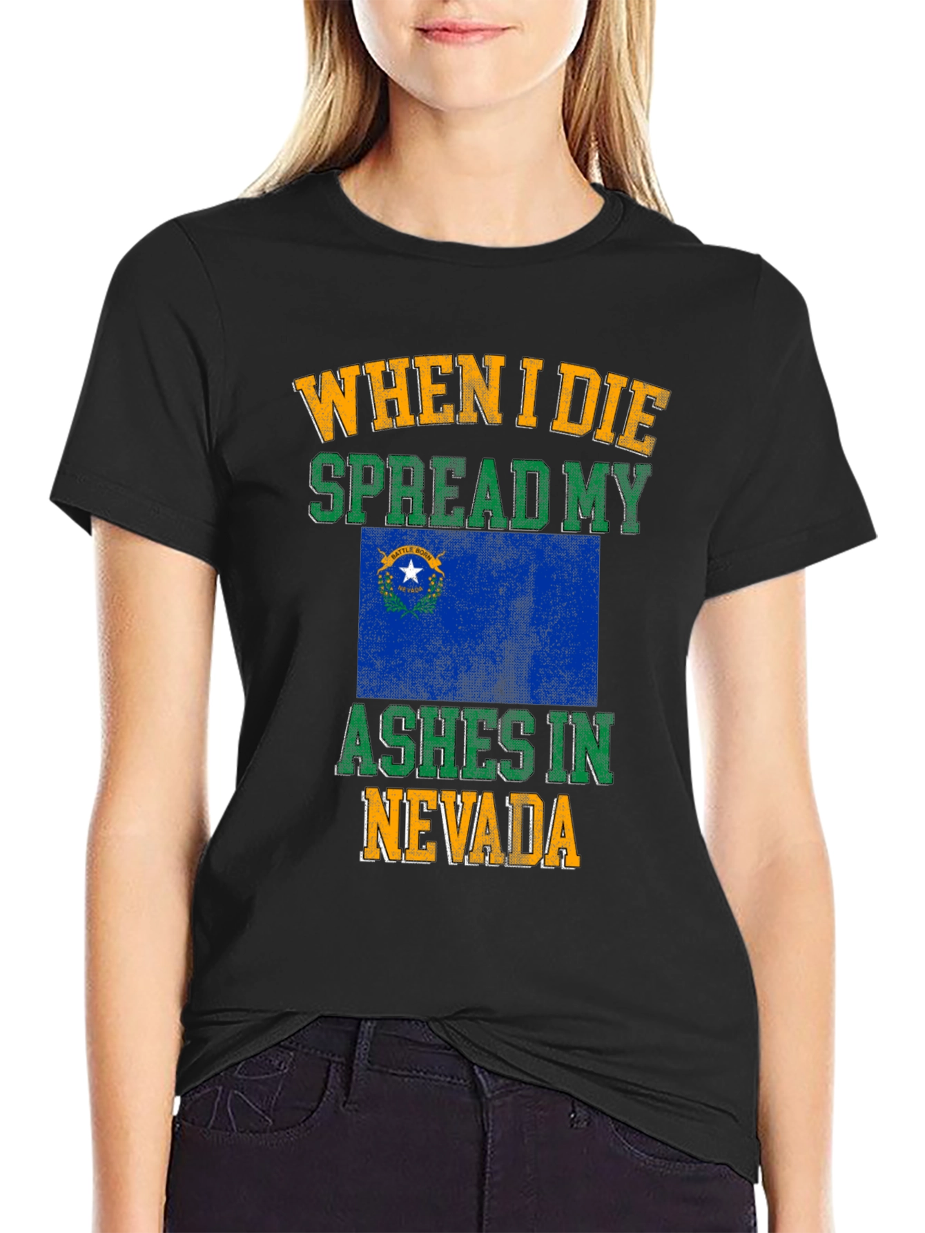 Nevada Flag Ashes T-Shirt