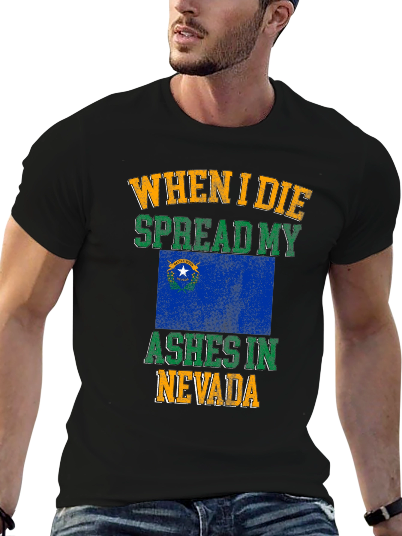 Nevada Flag Ashes T-Shirt