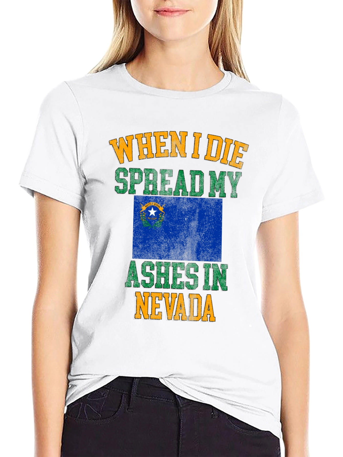 Nevada Flag Ashes T-Shirt