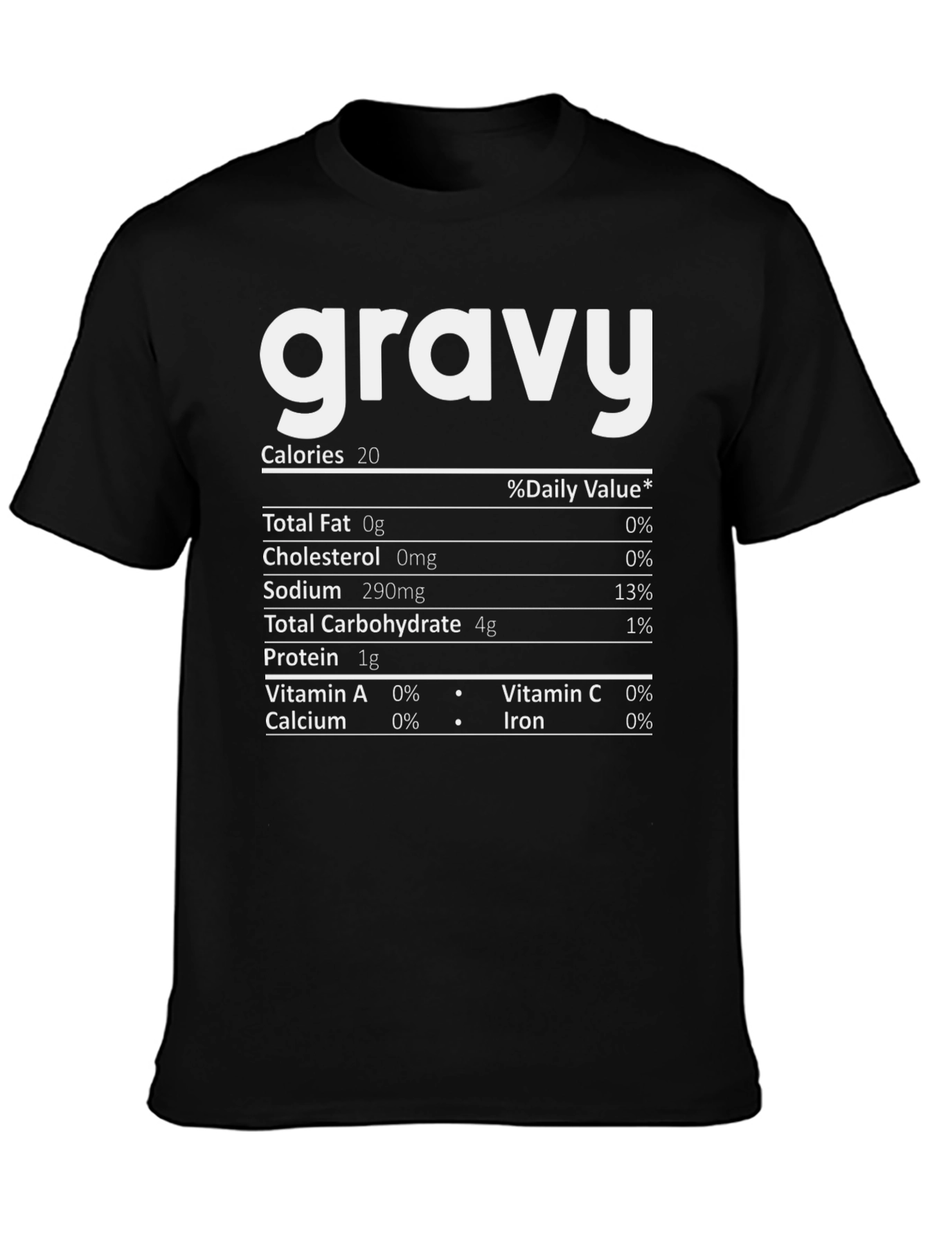 Funny Gravy Nutrition Facts T-Shirt