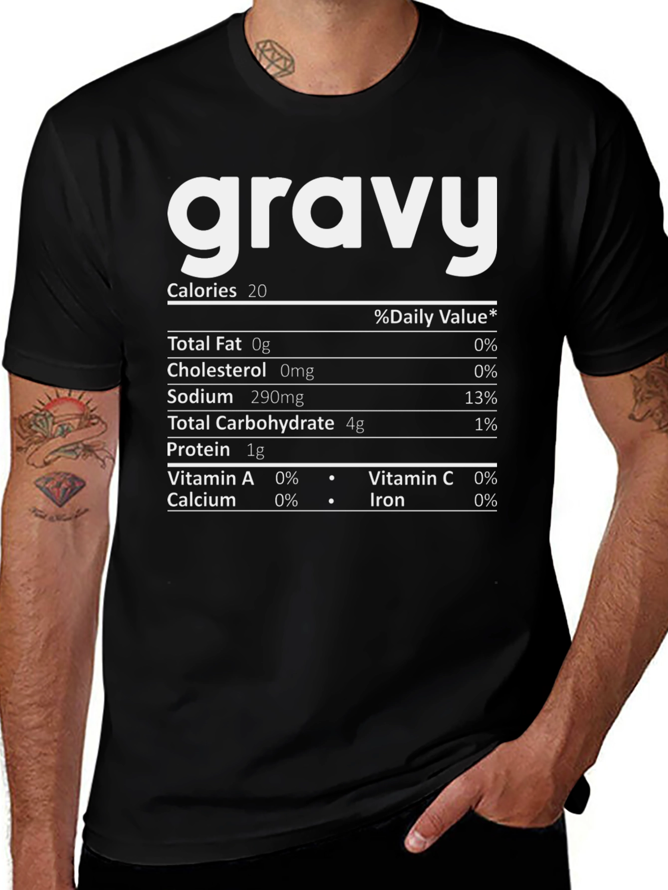 Funny Gravy Nutrition Facts T-Shirt