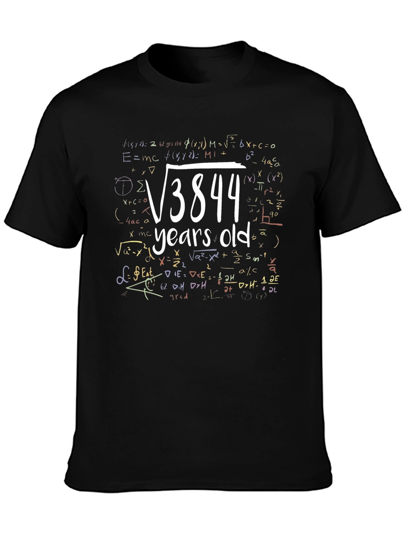 Math Equation Birthday T-Shirt: √3844 Years Old