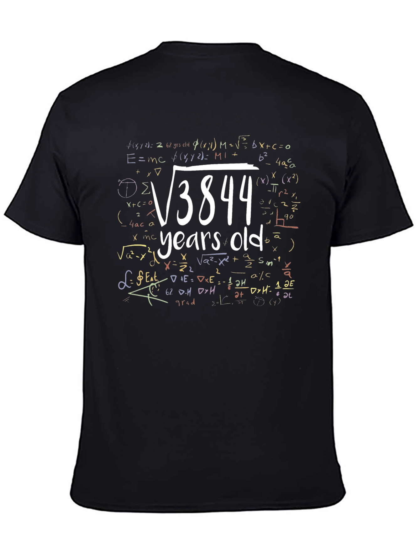 Math Equation Birthday T-Shirt: √3844 Years Old