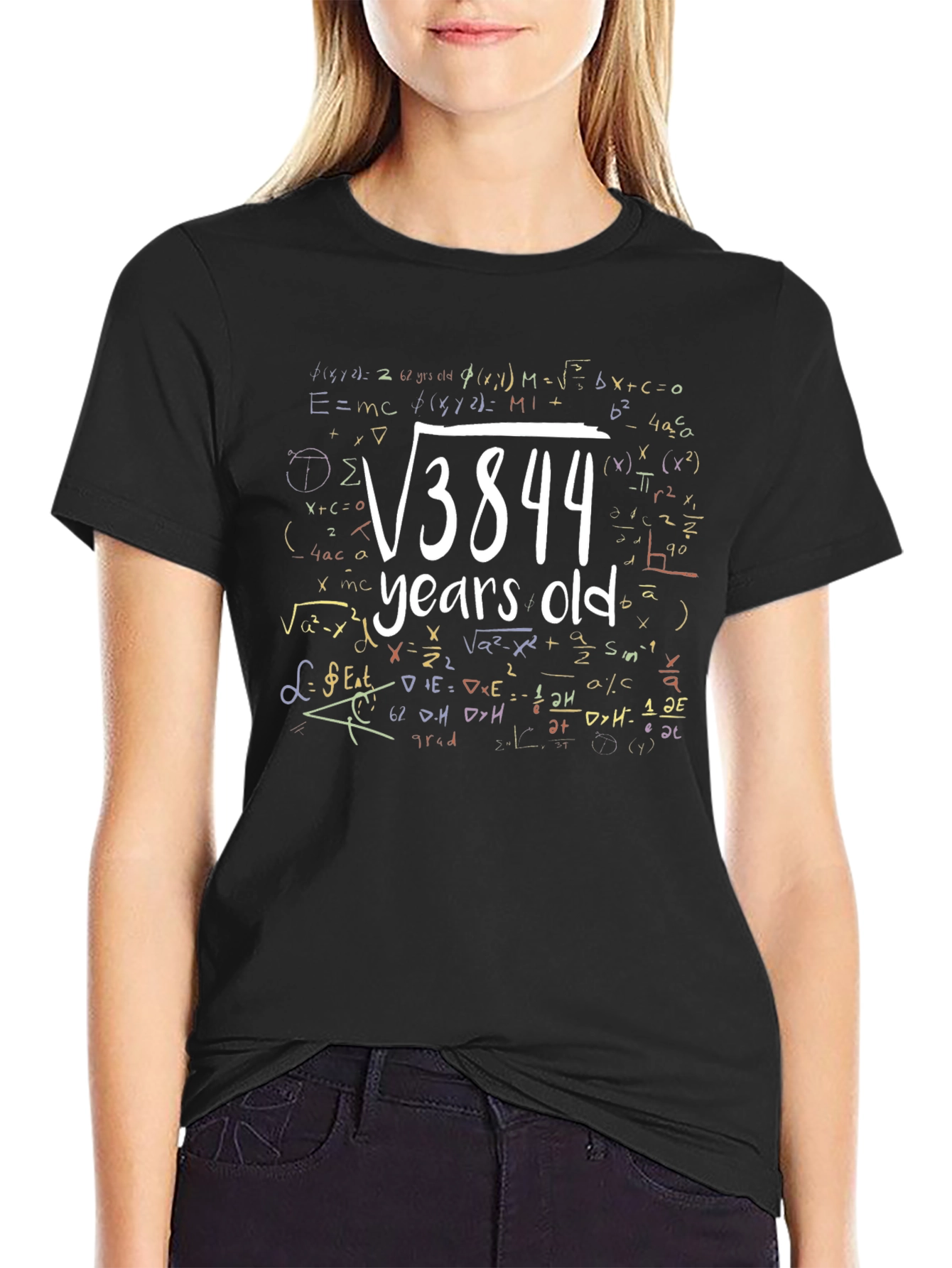 Math Equation Birthday T-Shirt: √3844 Years Old