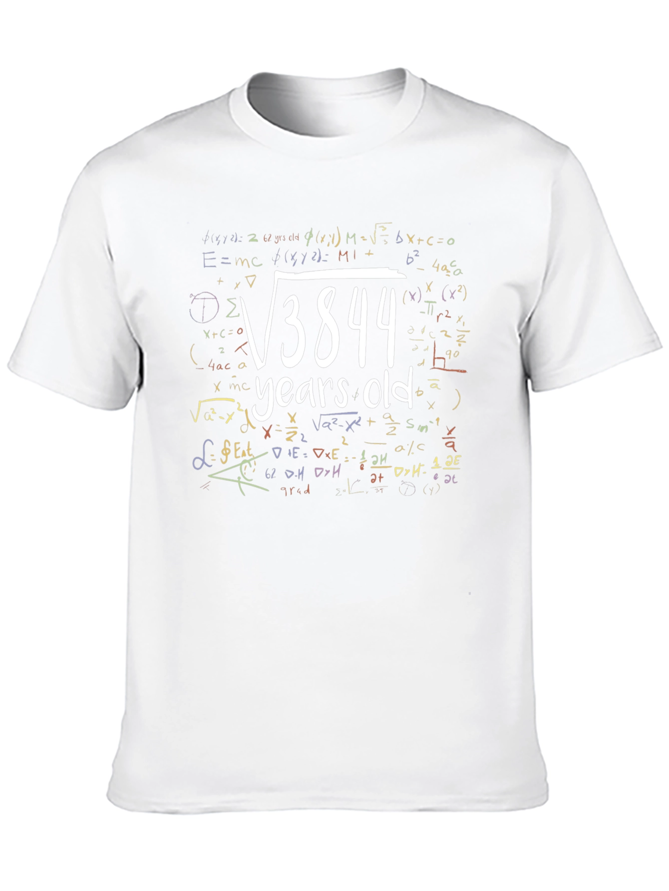 Math Equation Birthday T-Shirt: √3844 Years Old
