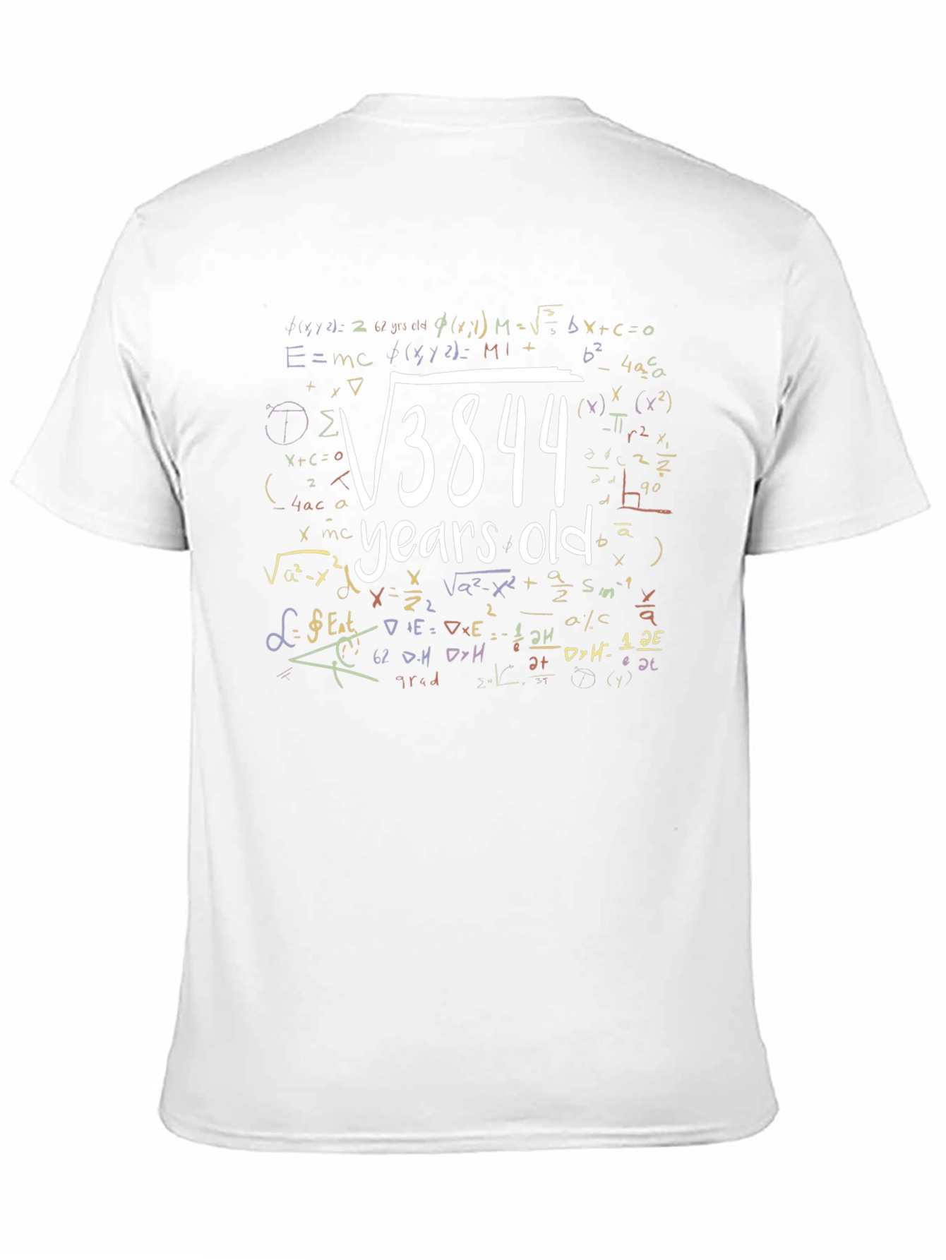 Math Equation Birthday T-Shirt: √3844 Years Old