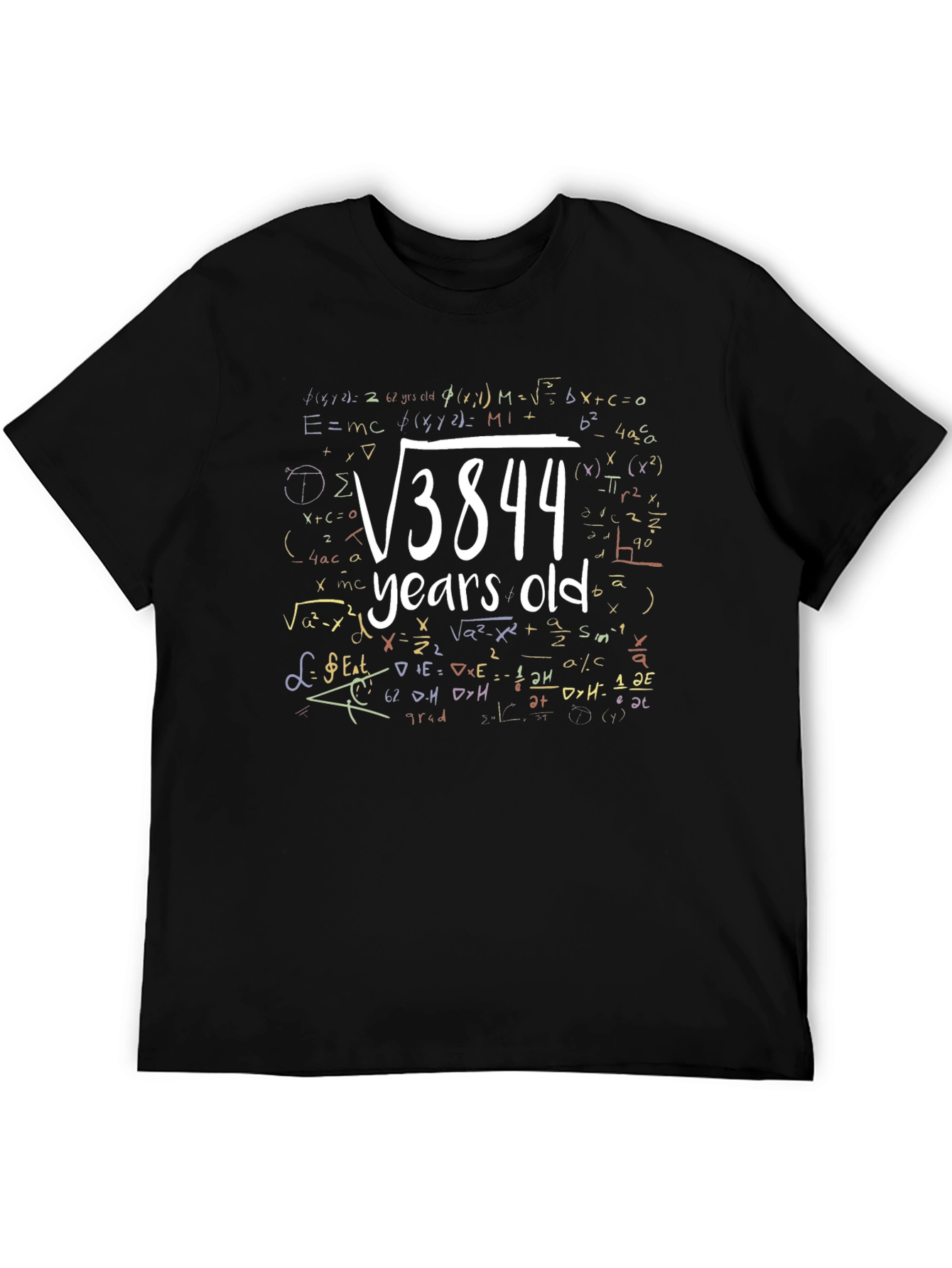 Math Equation Birthday T-Shirt: √3844 Years Old