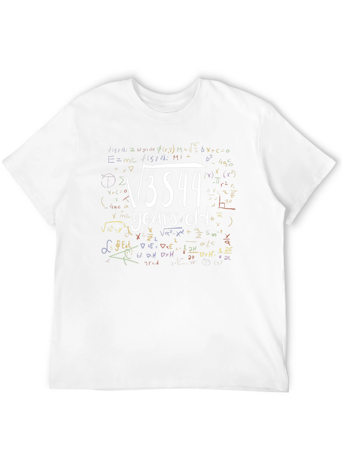 Math Equation Birthday T-Shirt: √3844 Years Old