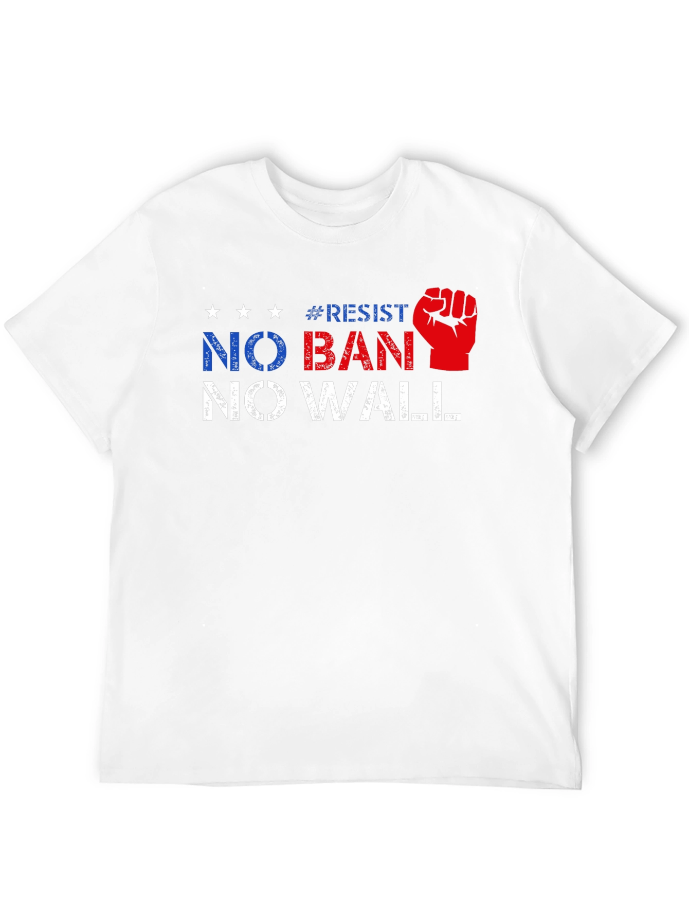 Resist No Ban No Wall Political T-Shirt