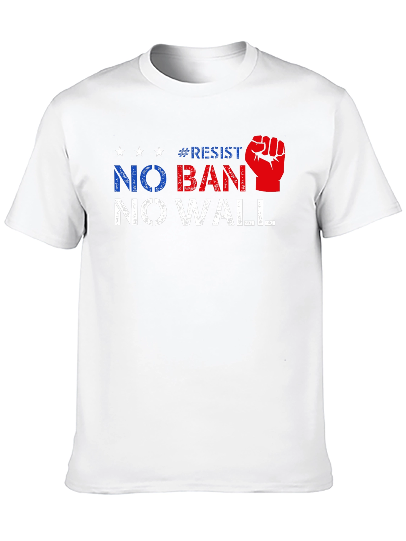 Resist No Ban No Wall Political T-Shirt