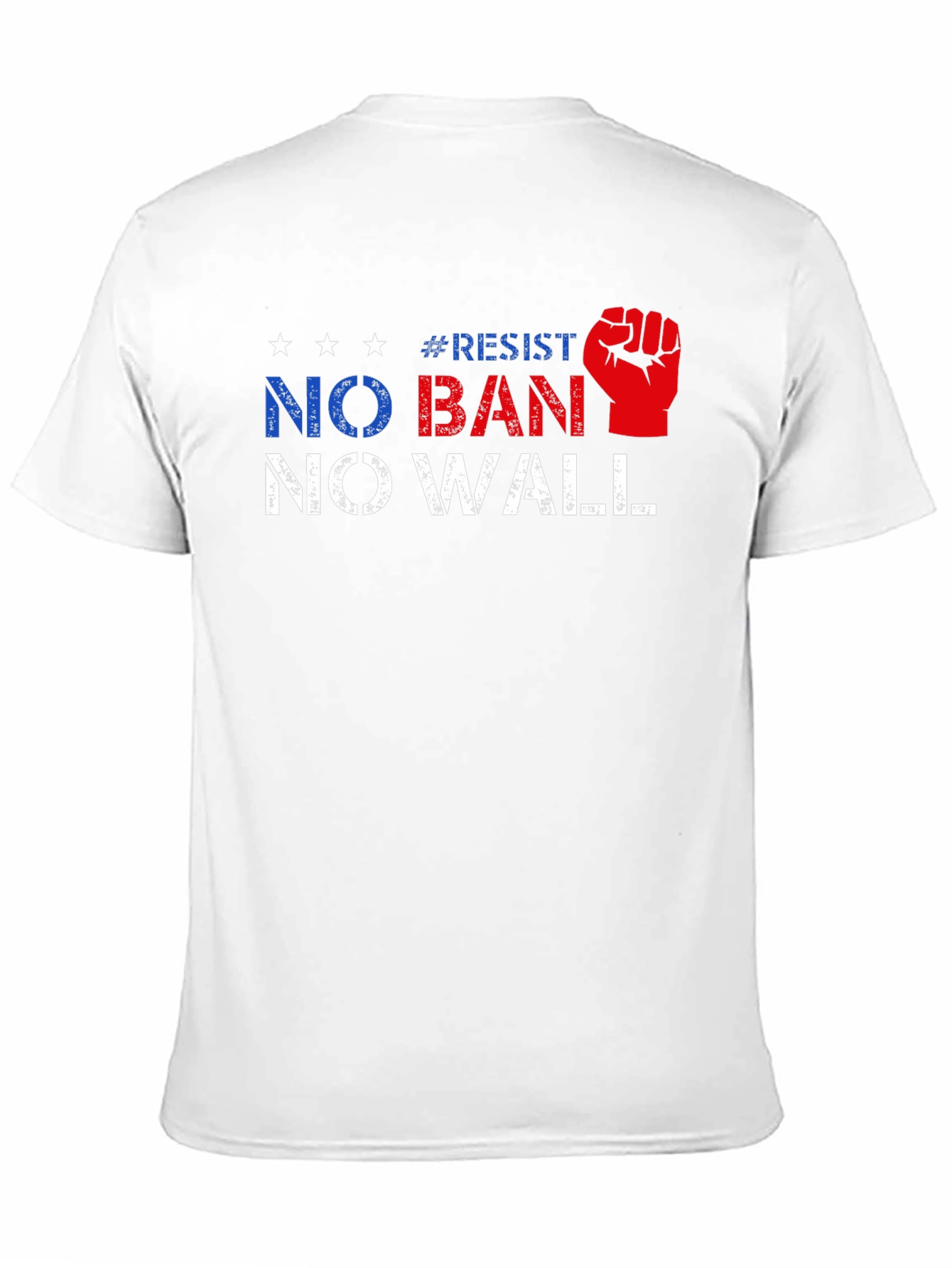 Resist No Ban No Wall Political T-Shirt