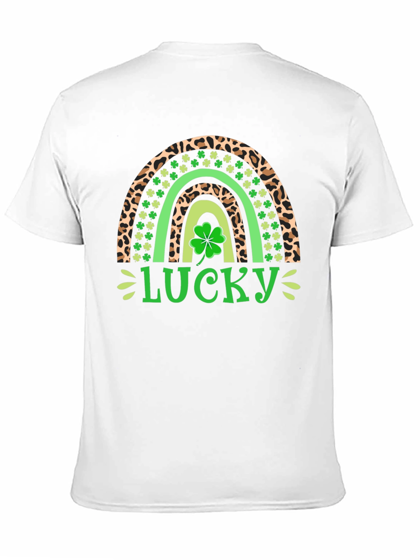 Lucky Leopard Rainbow St. Patricks Day T-Shirt