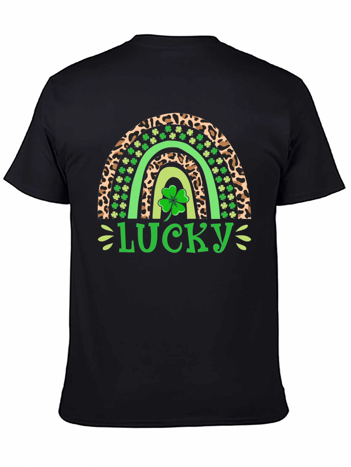 Lucky Leopard Rainbow St. Patricks Day T-Shirt