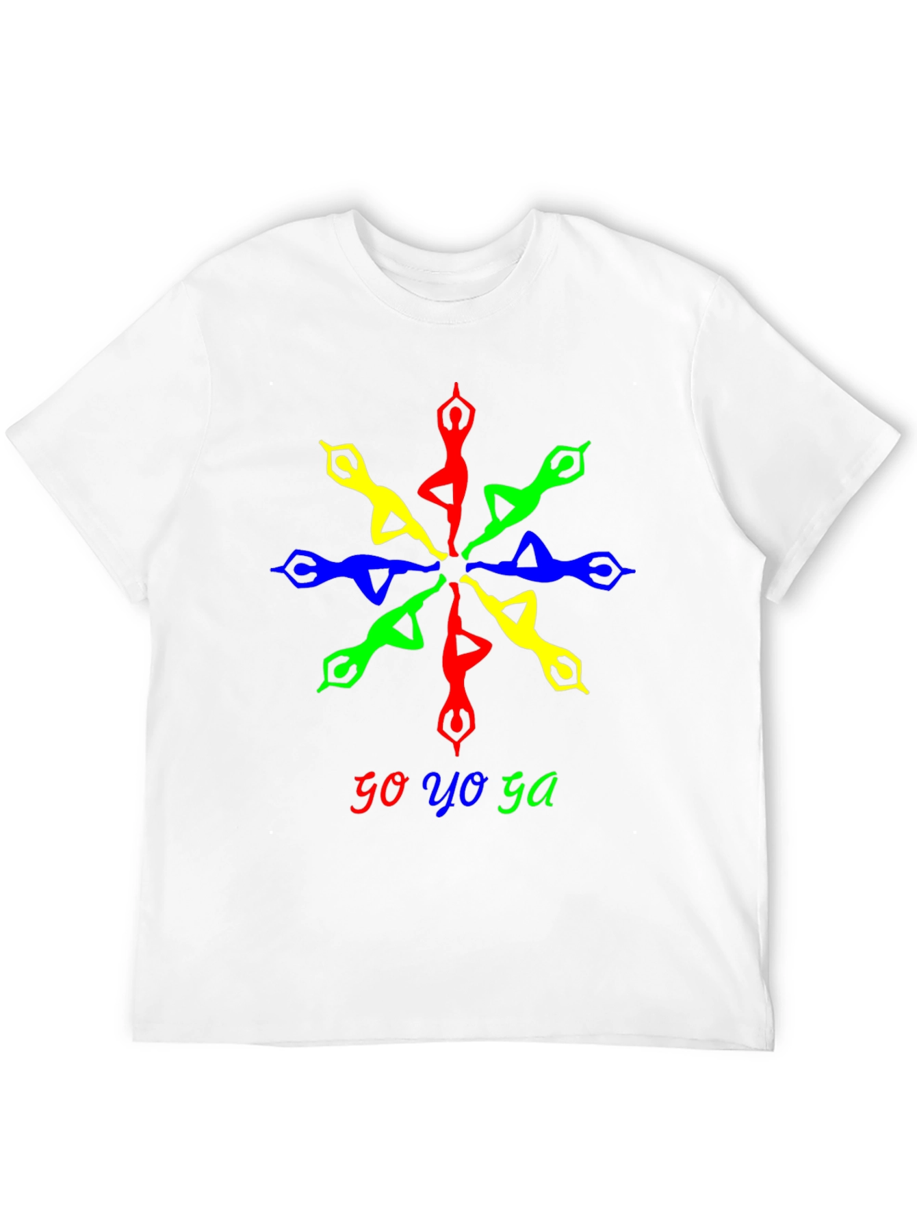 Go Yoga Mandala Graphic Tee - Black Cotton T-Shirt