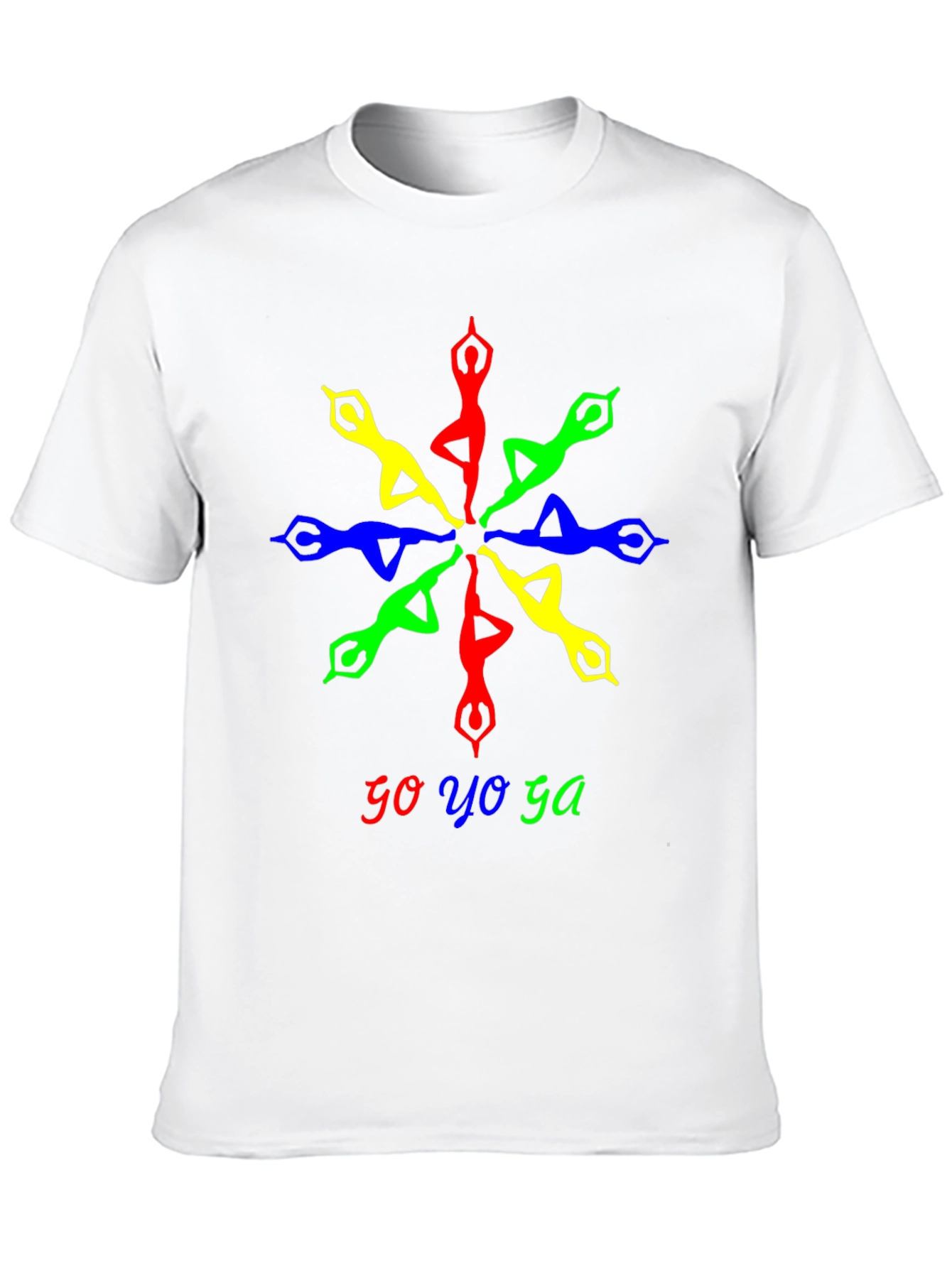 Go Yoga Mandala Graphic Tee - Black Cotton T-Shirt