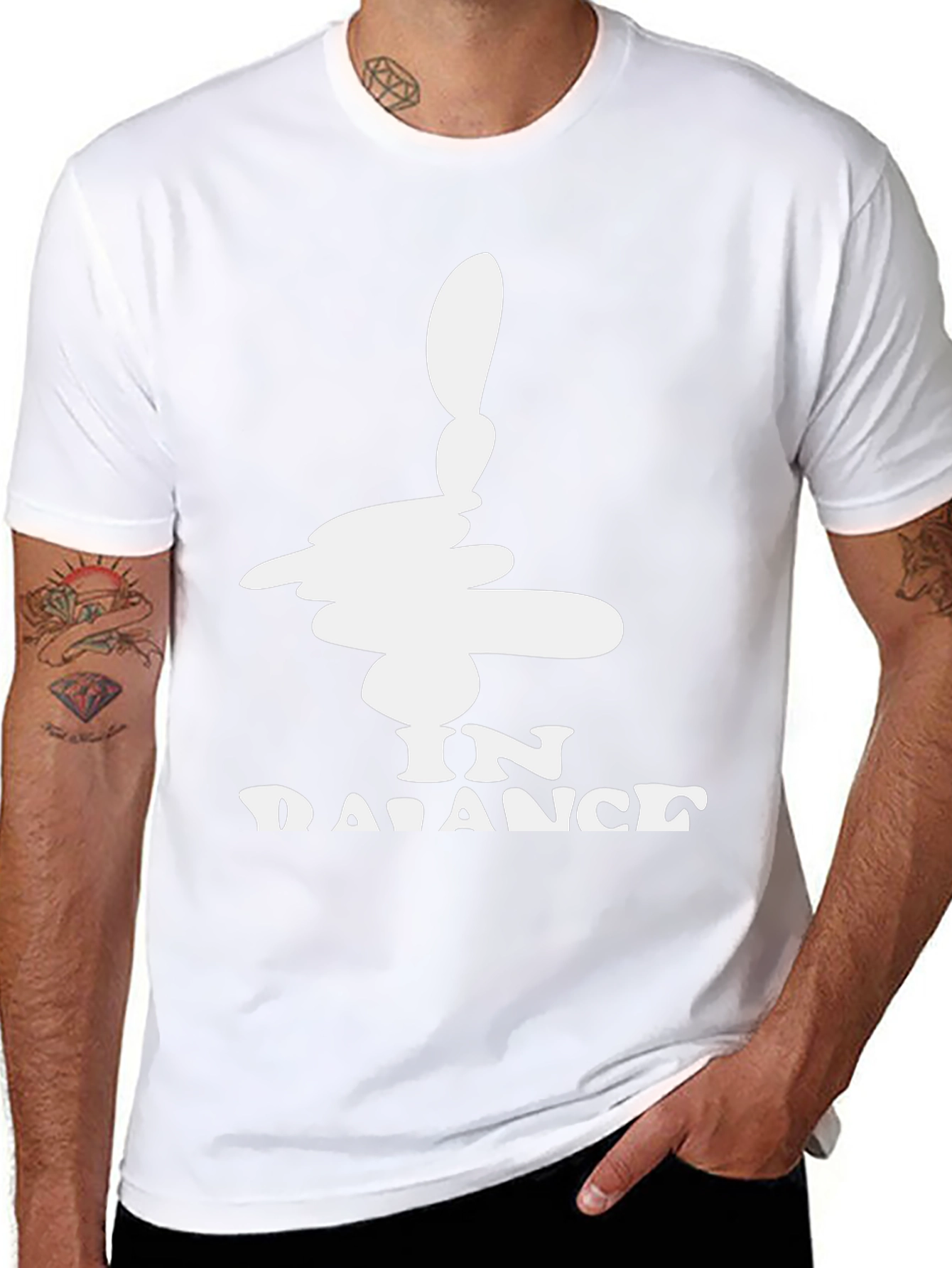In Balance Black Graphic Tee - Mens