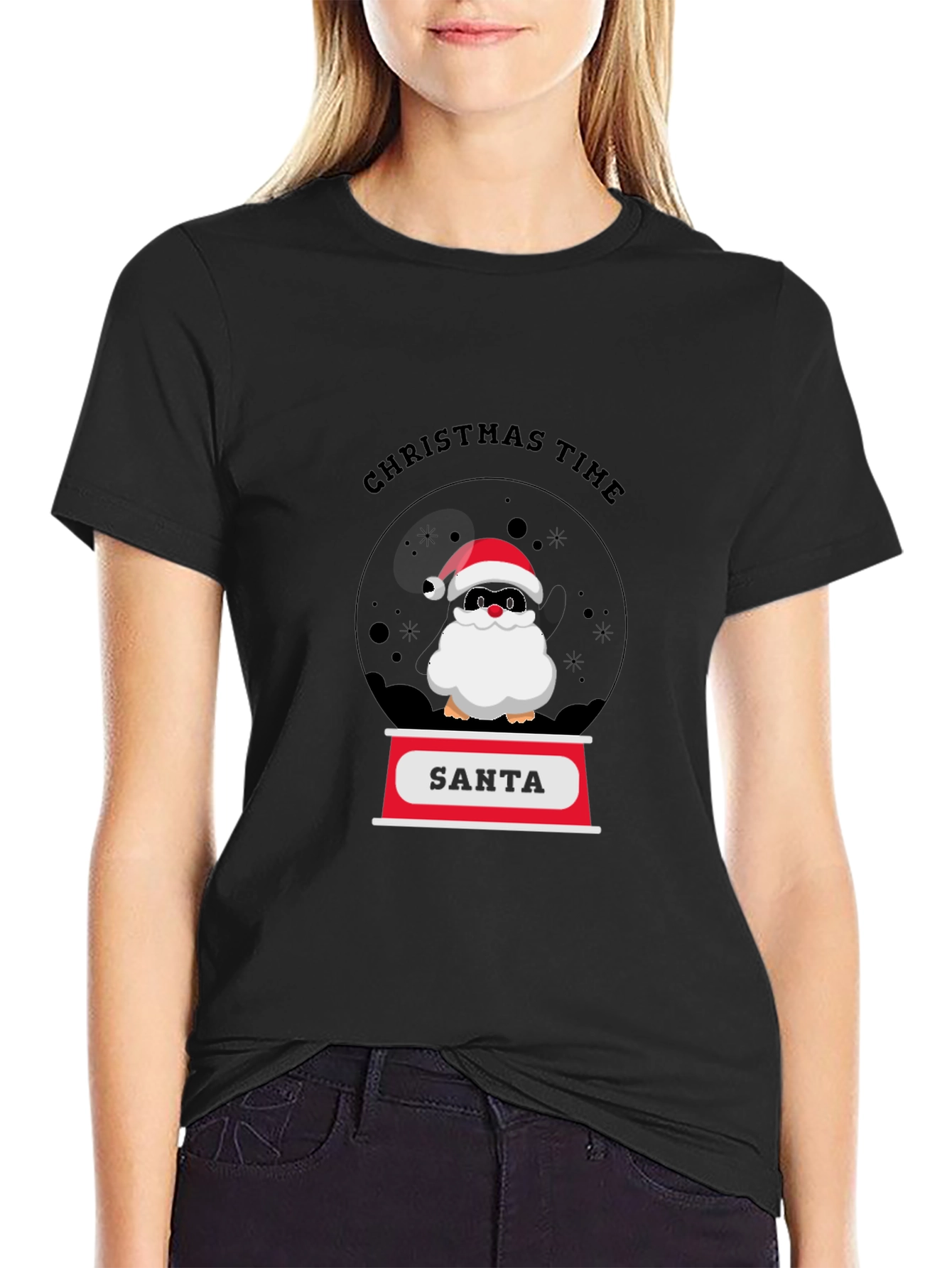 Christmas Time Santa Penguin T-Shirt