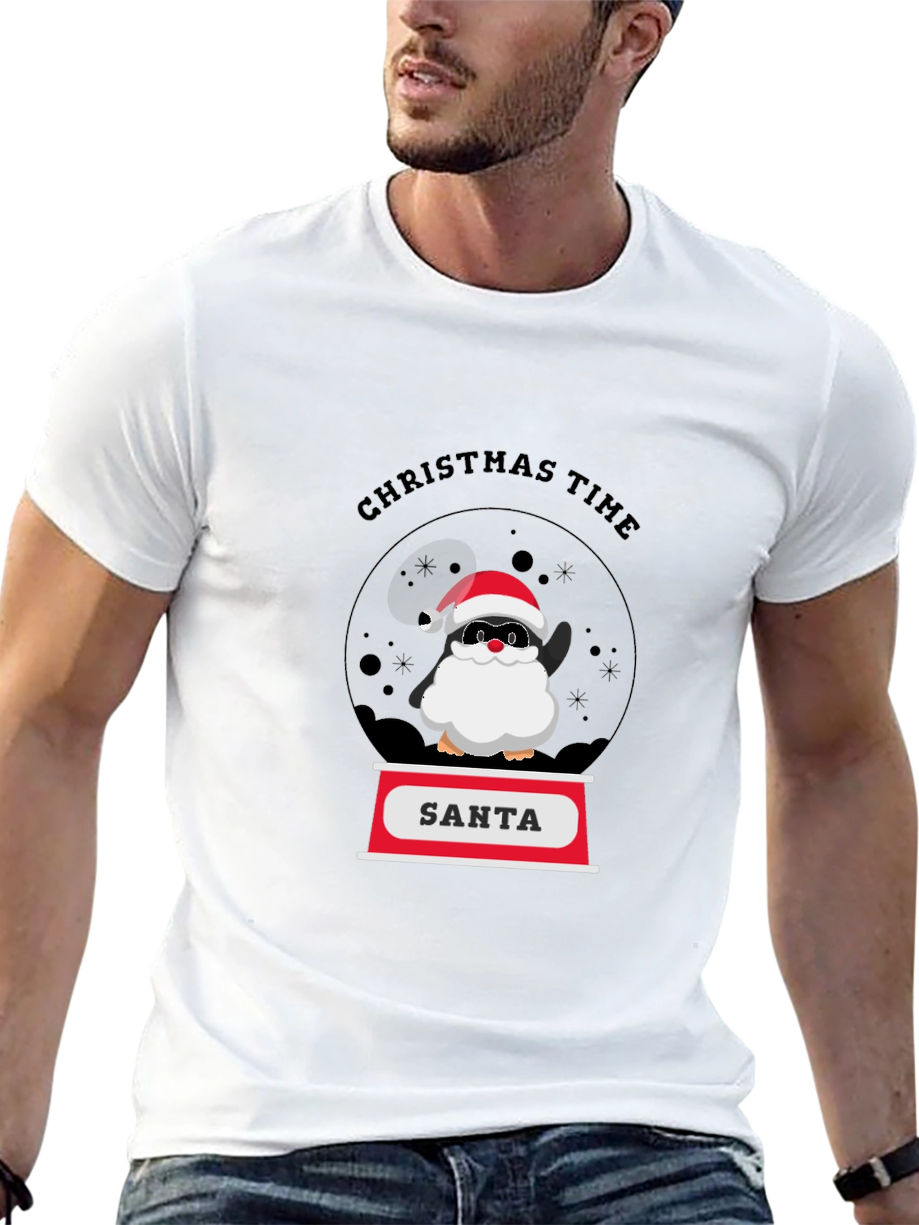 Christmas Time Santa Penguin T-Shirt