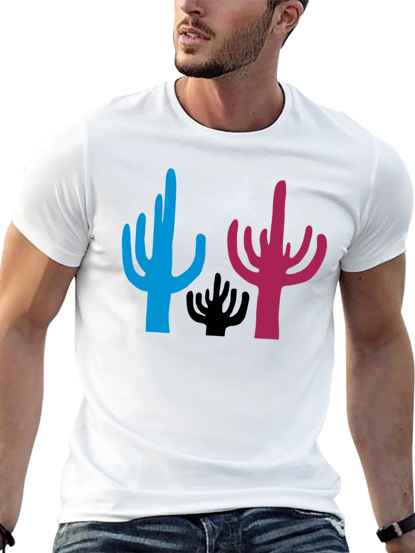 Cactus Graphic Tee - Mens Casual T-Shirt