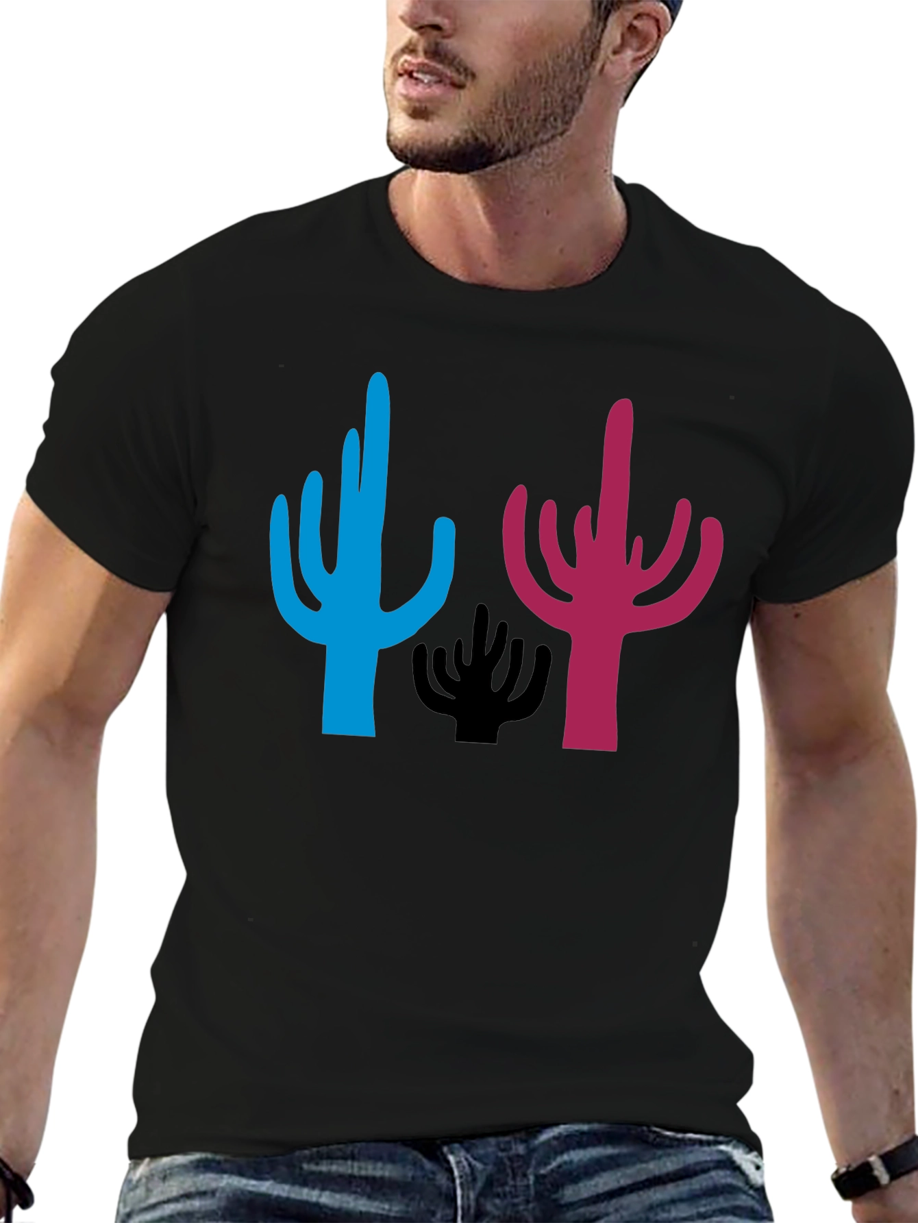 Cactus Graphic Tee - Mens Casual T-Shirt