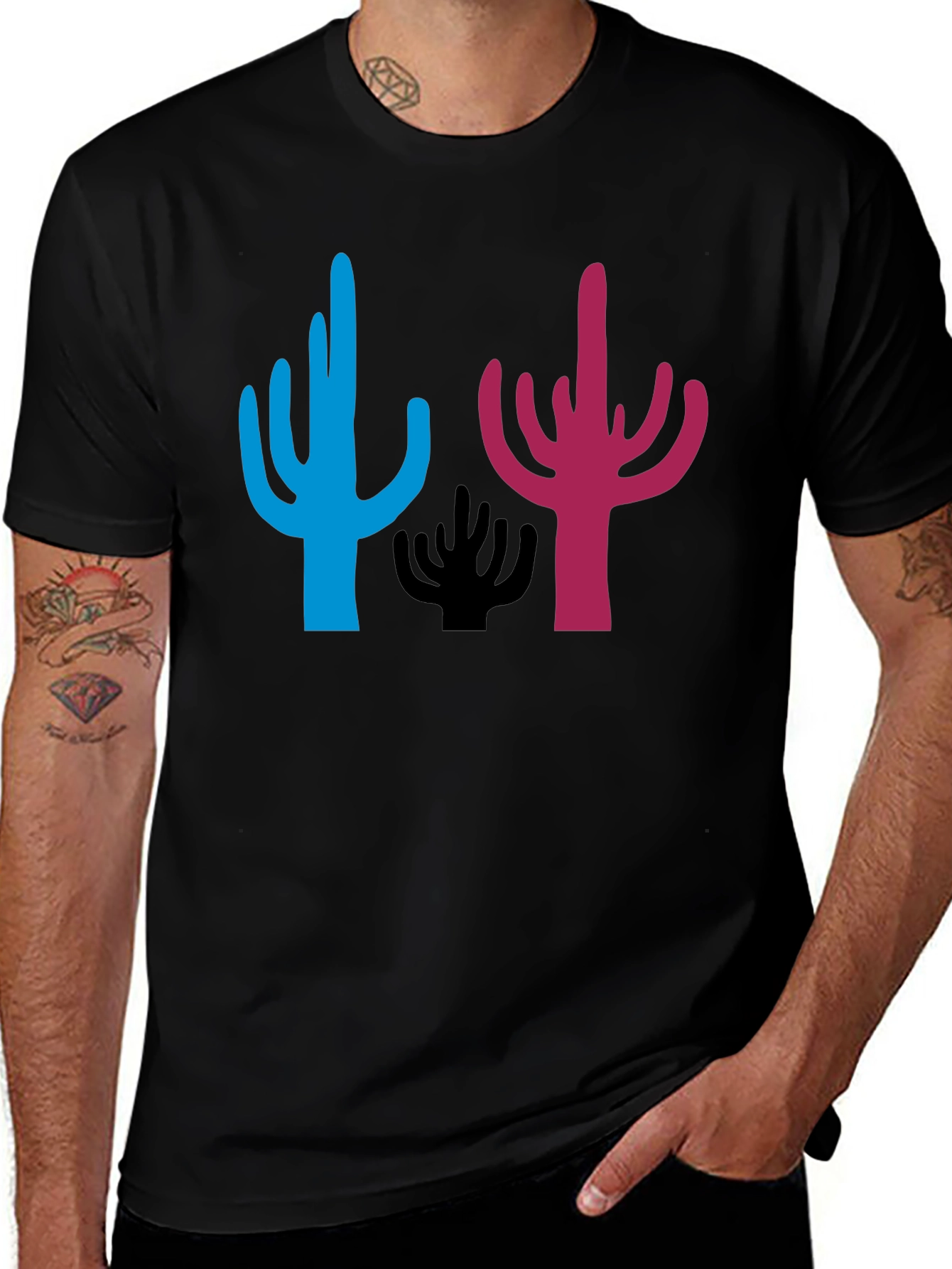 Cactus Graphic Tee - Mens Casual T-Shirt