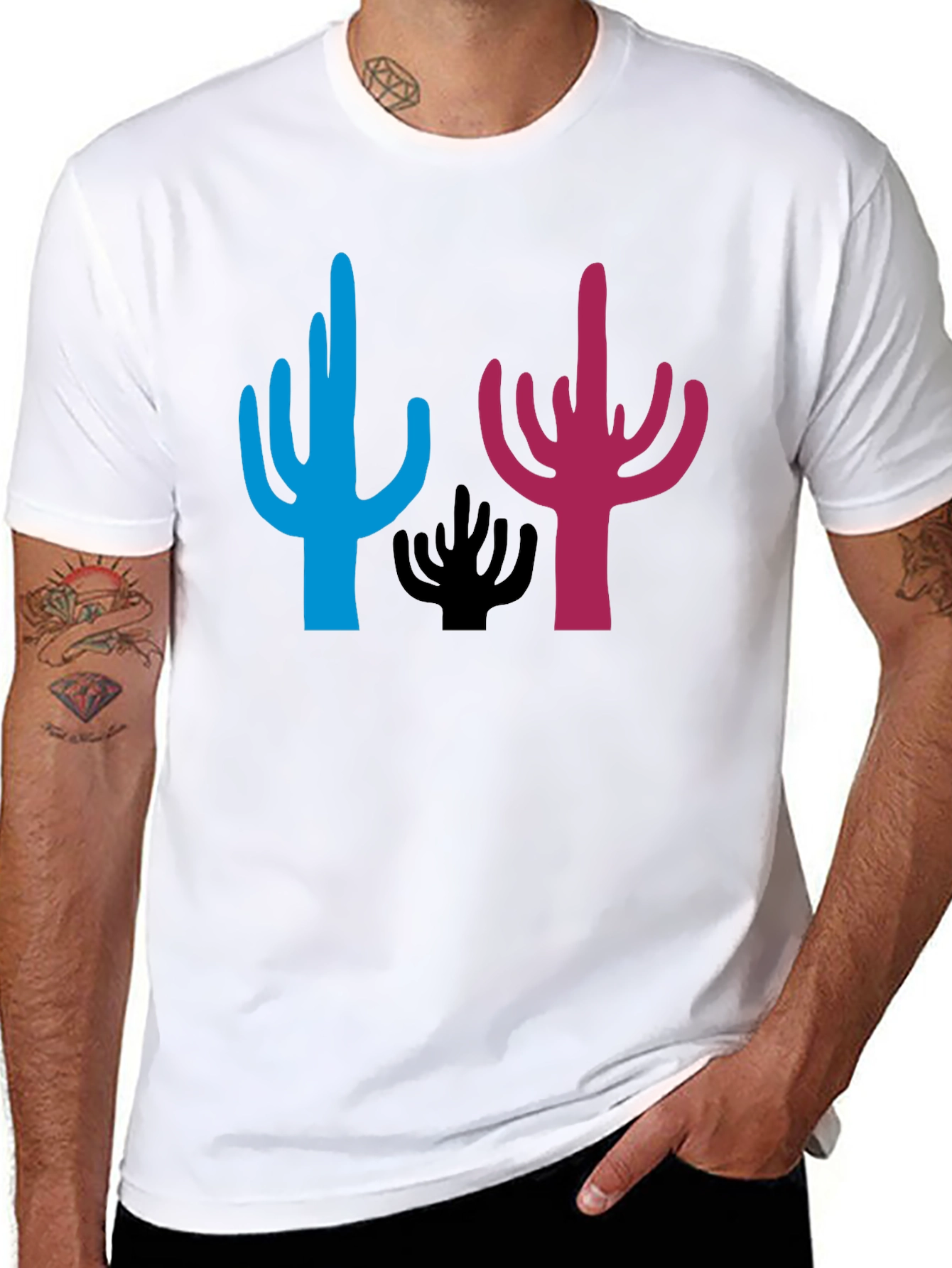 Cactus Graphic Tee - Mens Casual T-Shirt